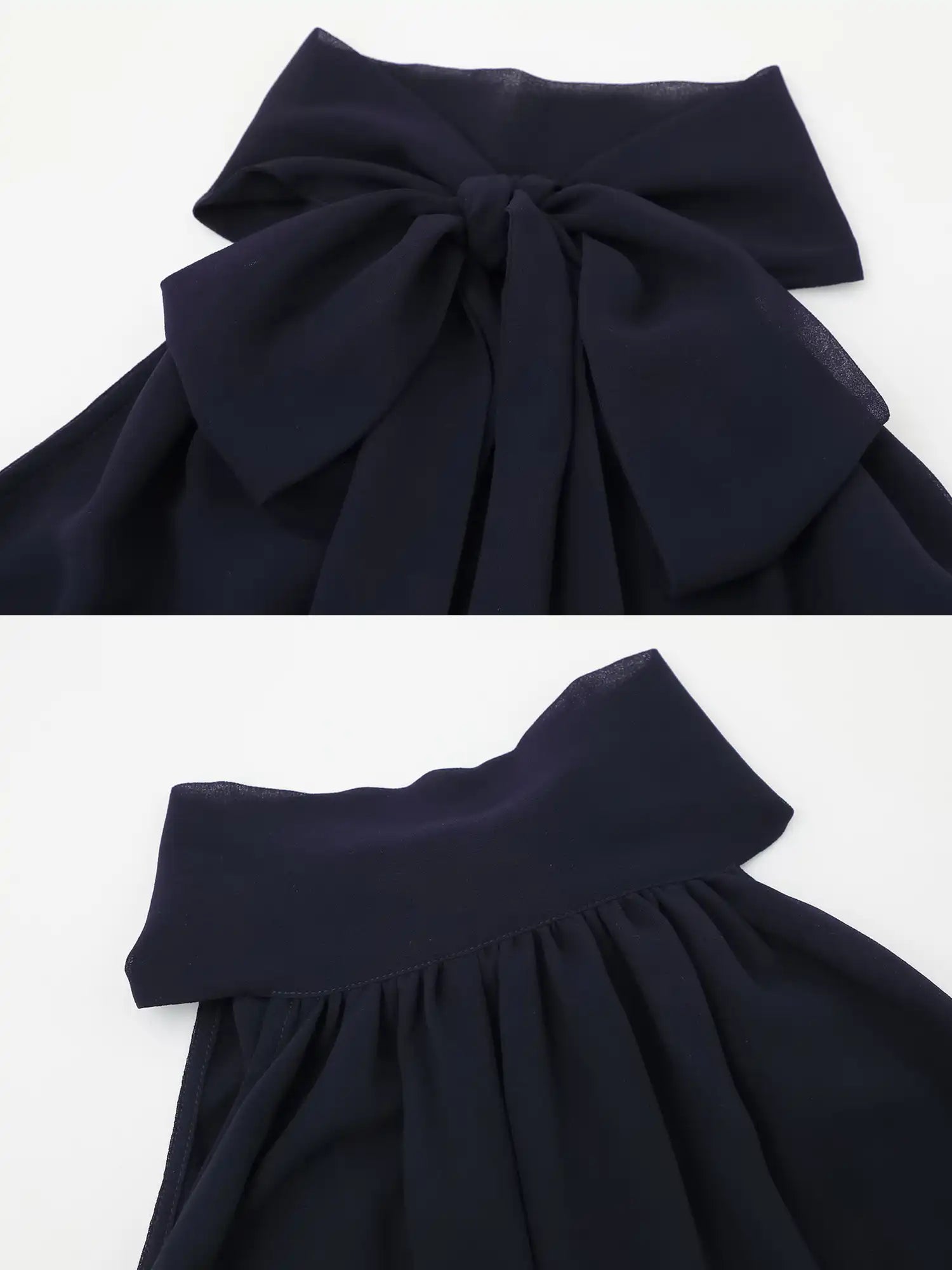 FirstFloor Halter Neck Ribbon Tie Chiffon Top | Canton Collective