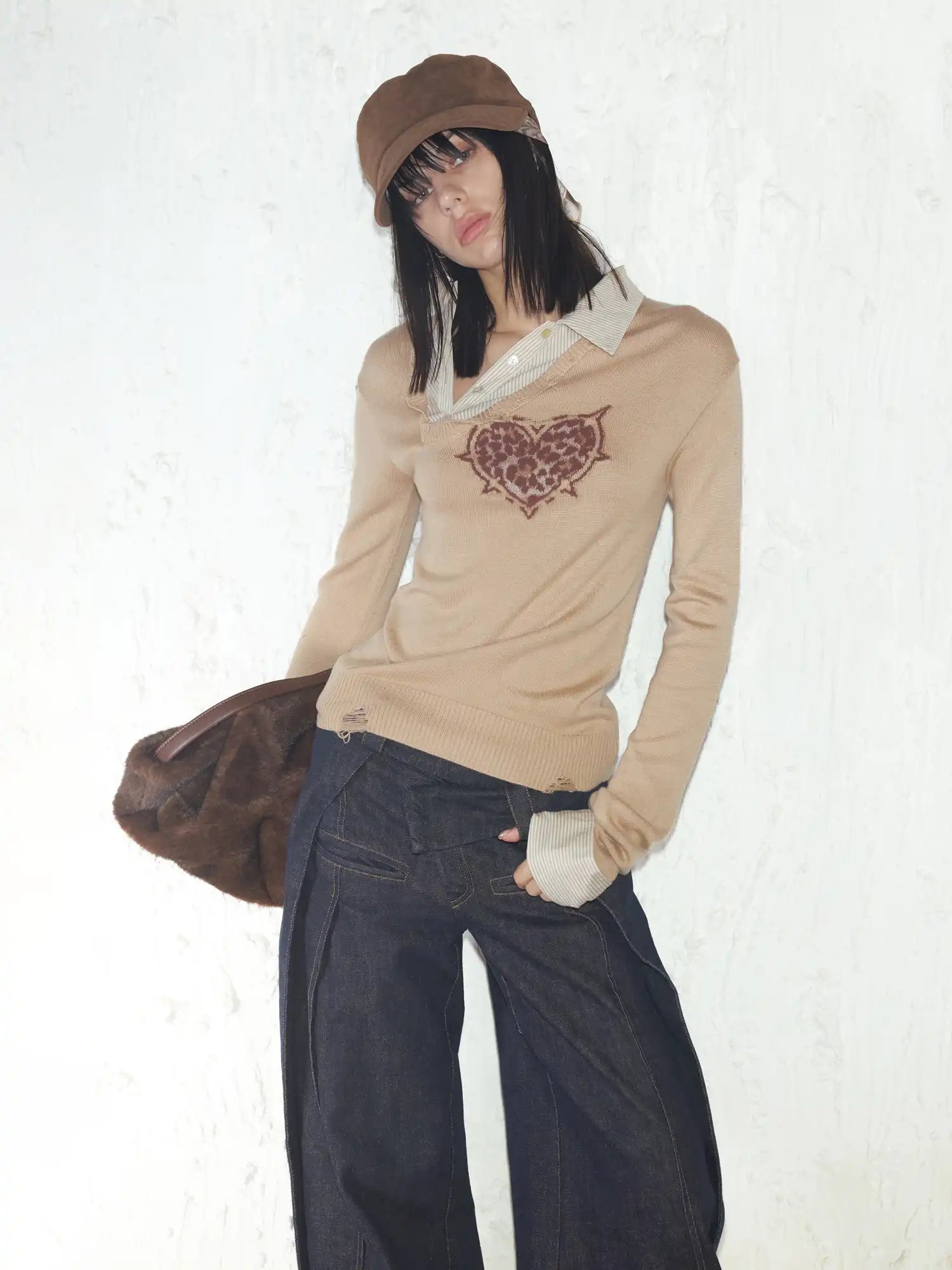 2th Desire Heart Leopard Sweater | Canton Collective