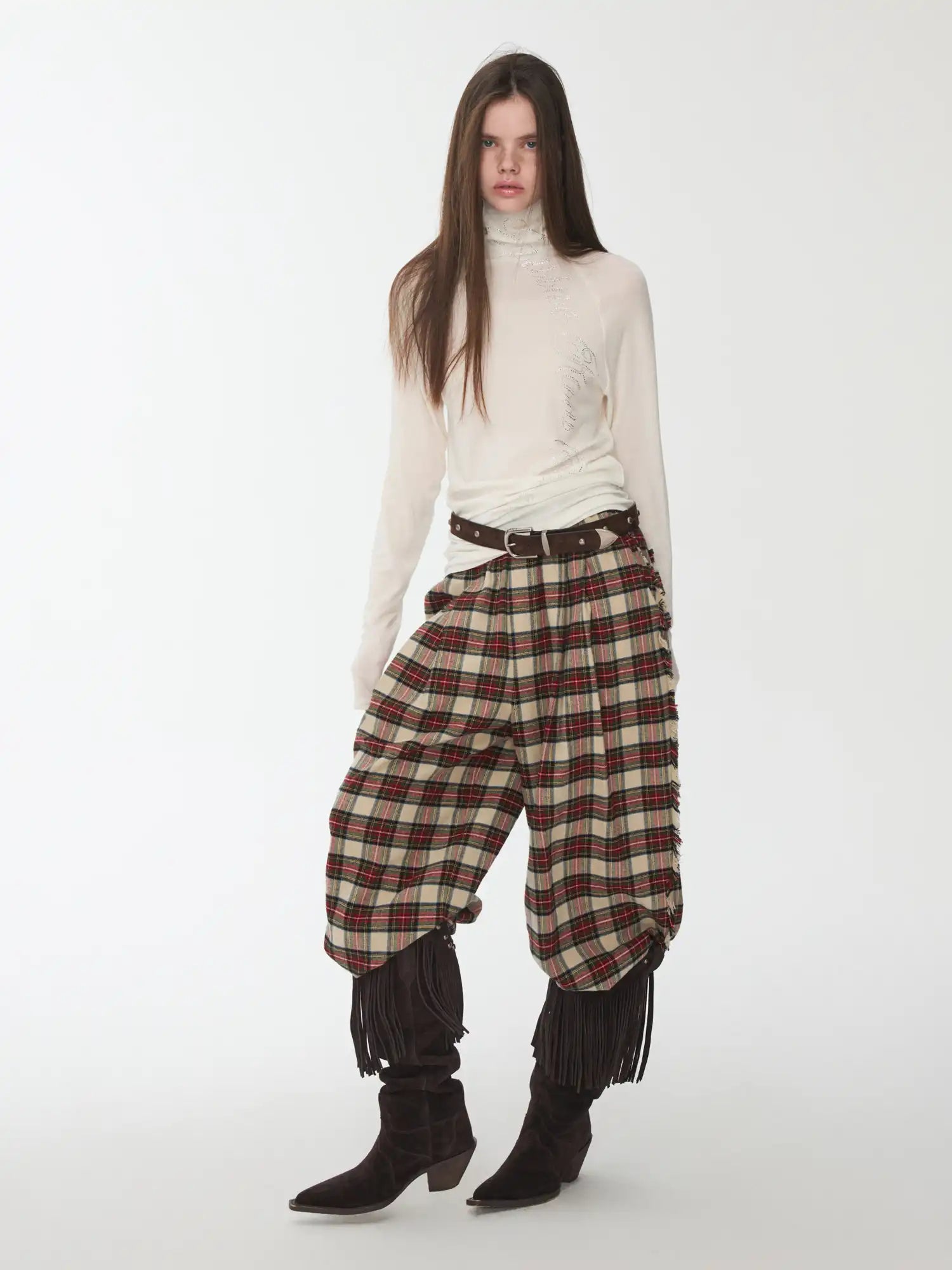 1Jinn Studio High-Neck Rhinestone Wool Top | Canton Collective