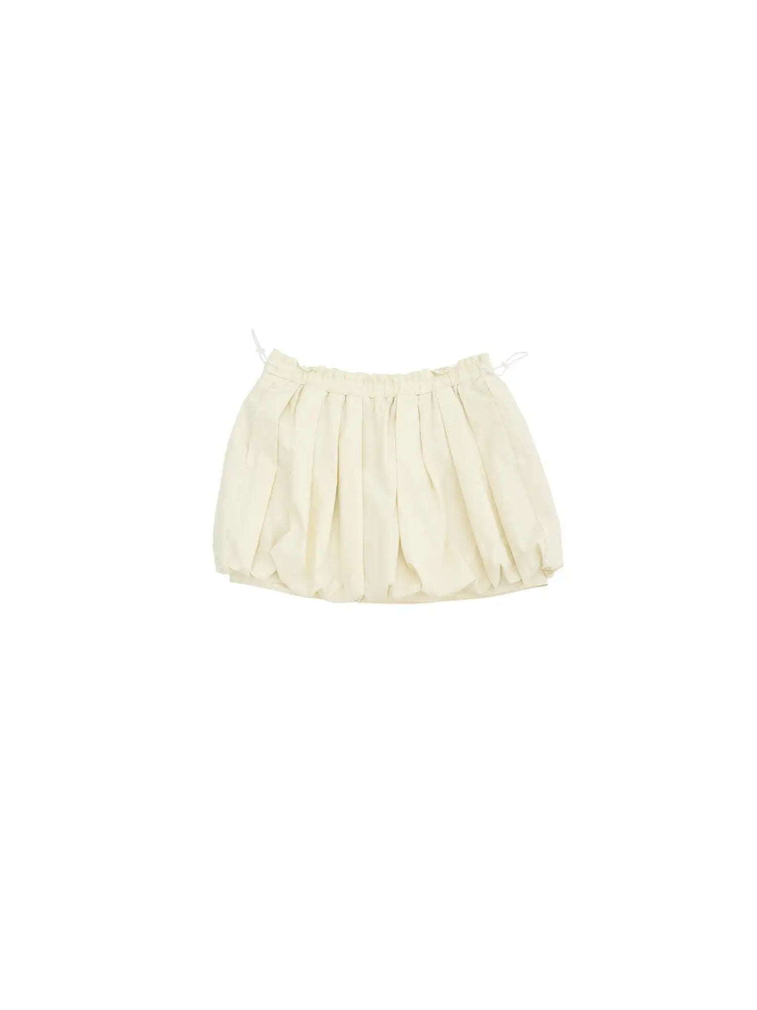 CantonCollective Design High-Waist Bubble Mini Skirt with Drawstring Detail | Canton Collective