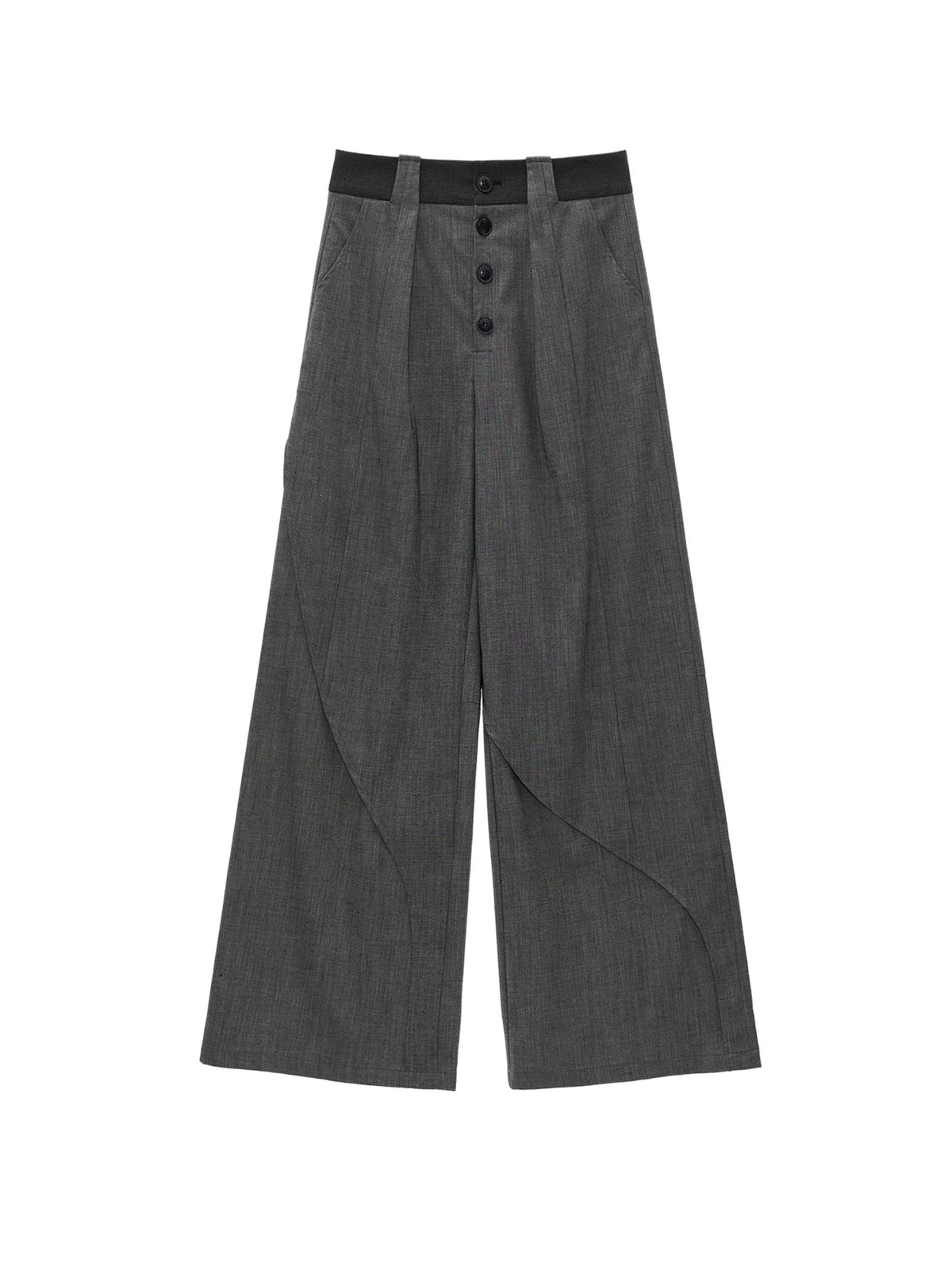 MAMC High Rise Button Fly Wide Leg Trouser | Canton Collective