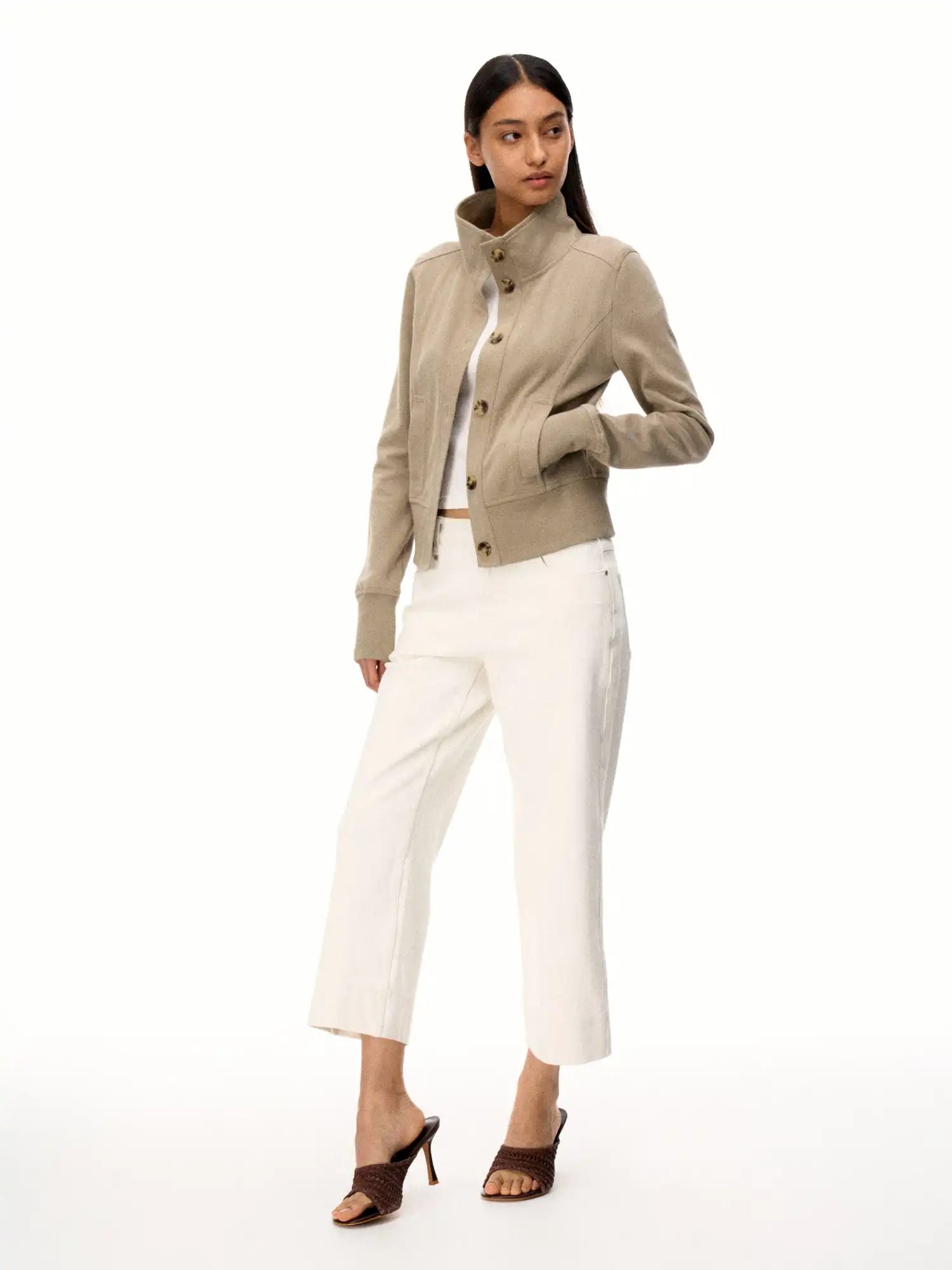 FirstFloor Highly Elastic Knitted Turtleneck Jacket | Canton Collective