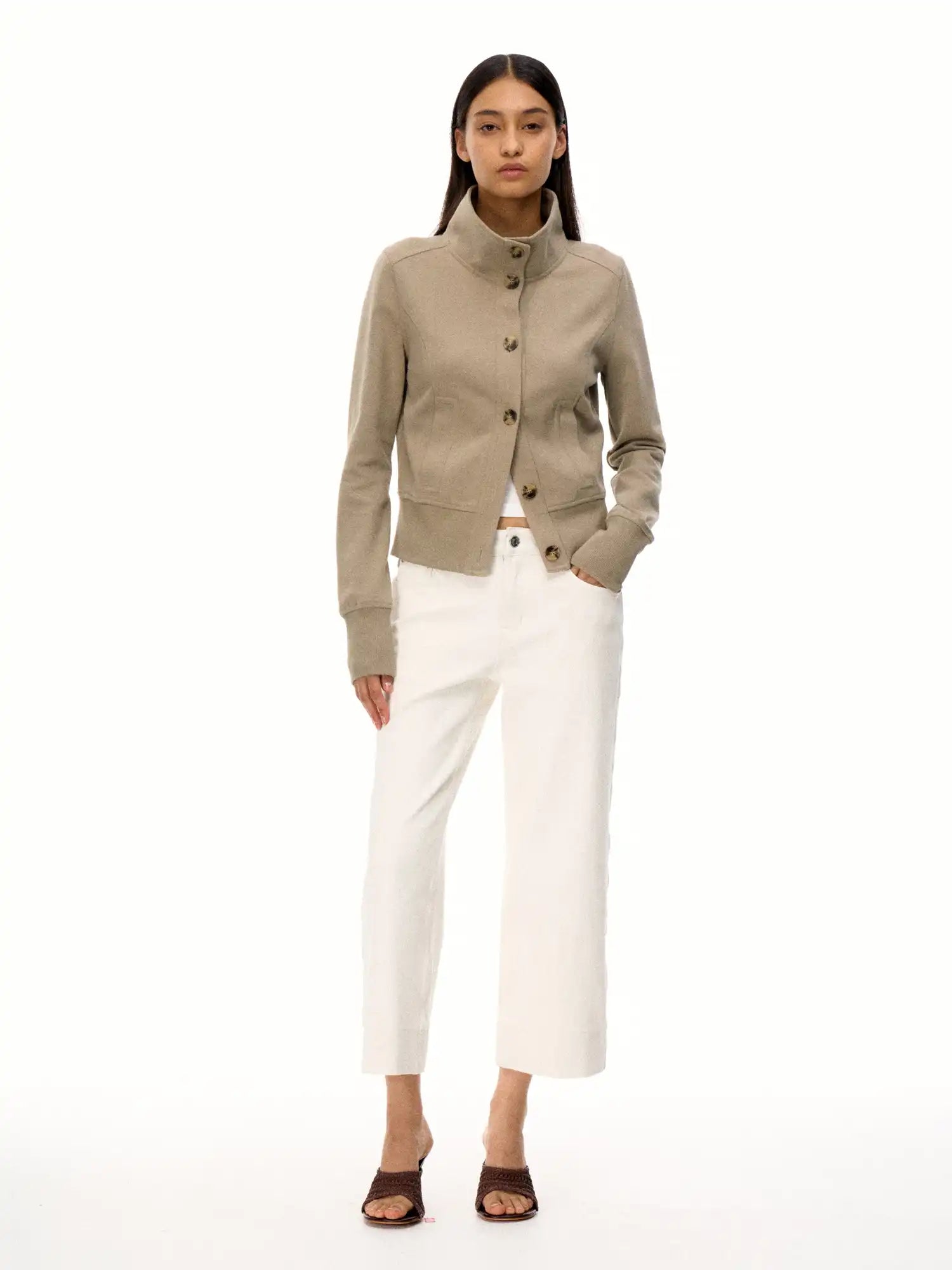 FirstFloor Highly Elastic Knitted Turtleneck Jacket | Canton Collective