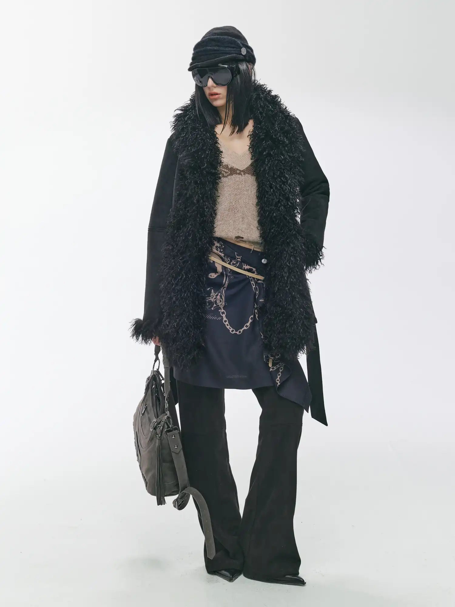 2th Desire Horn-Buttoned Fur Coat | Canton Collective