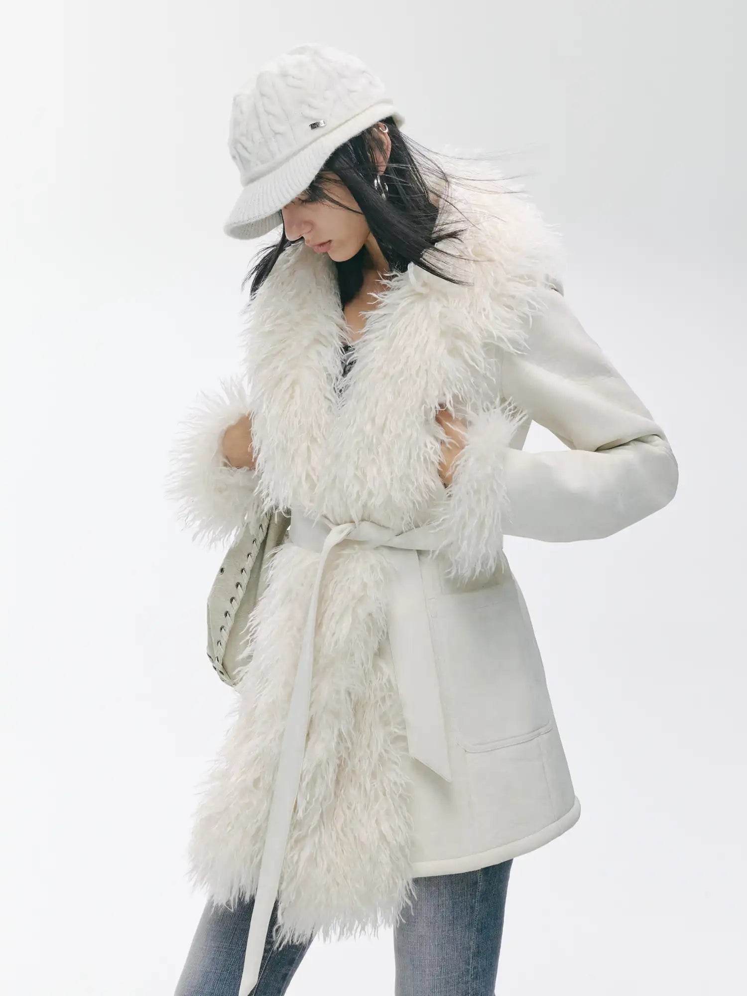 2th Desire Horn-Buttoned Fur Coat | Canton Collective