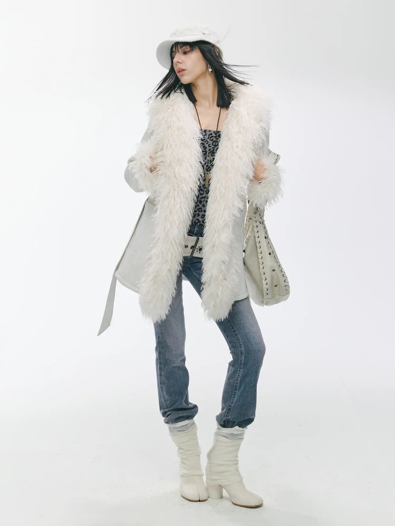 2th Desire Horn-Buttoned Fur Coat | Canton Collective