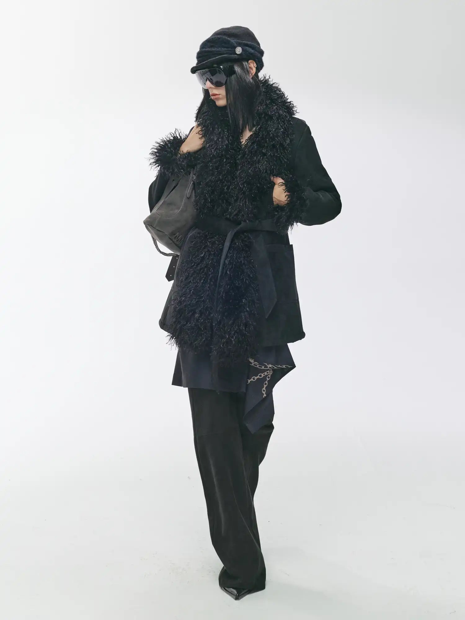 2th Desire Horn-Buttoned Fur Coat | Canton Collective