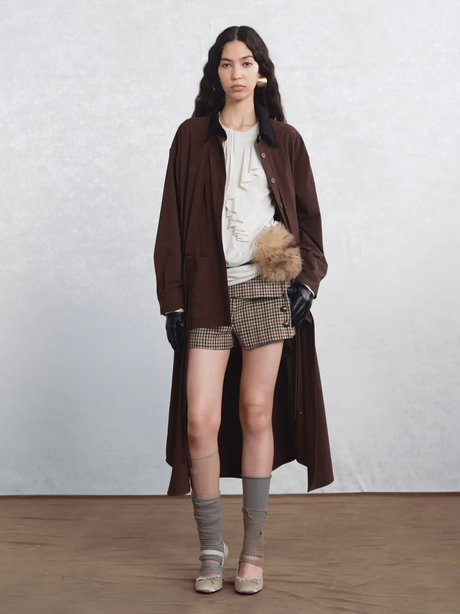 I'M STILL IN Houndstooth Wool Shorts | Canton Collective