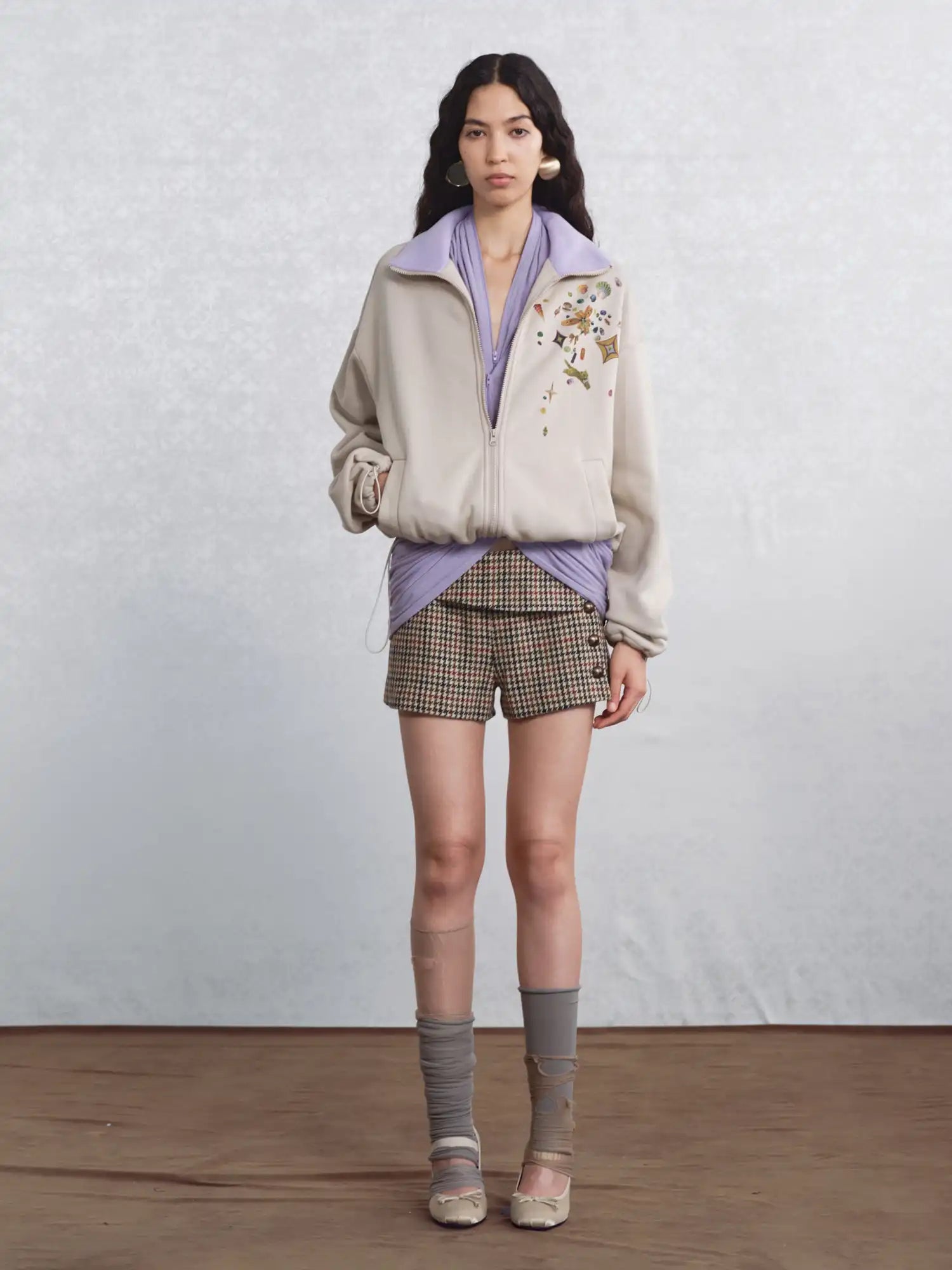 I'M STILL IN Houndstooth Wool Shorts | Canton Collective