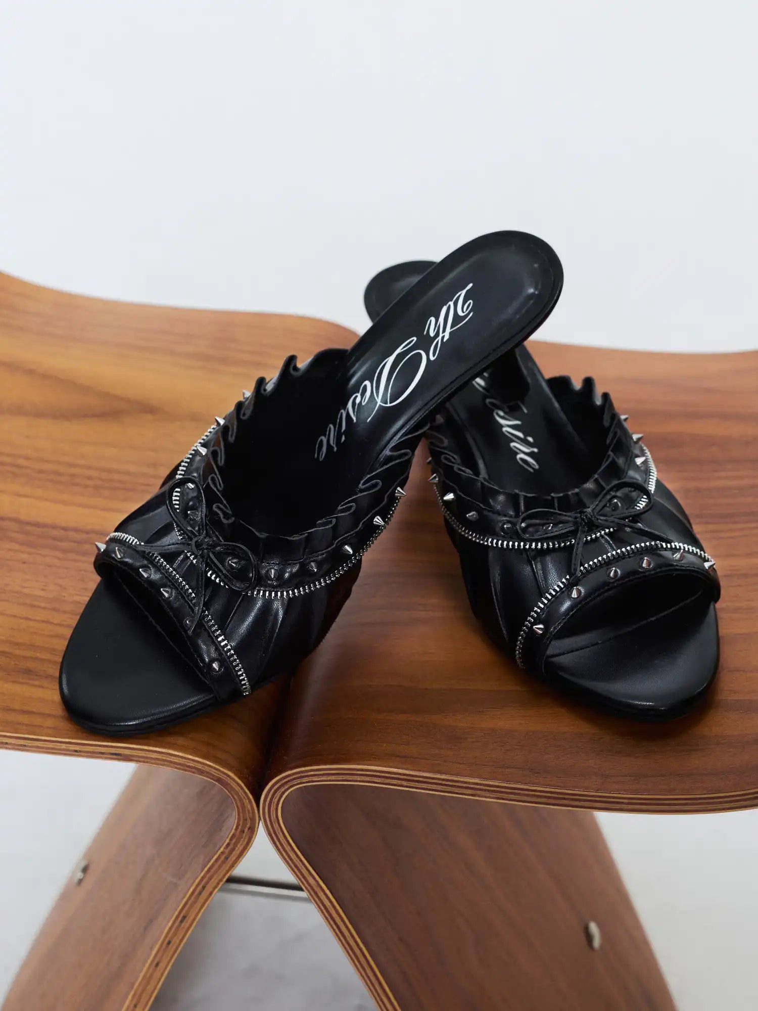 2th Desire Indie Rock Studded Peep Toe Stilettos | Canton Collective