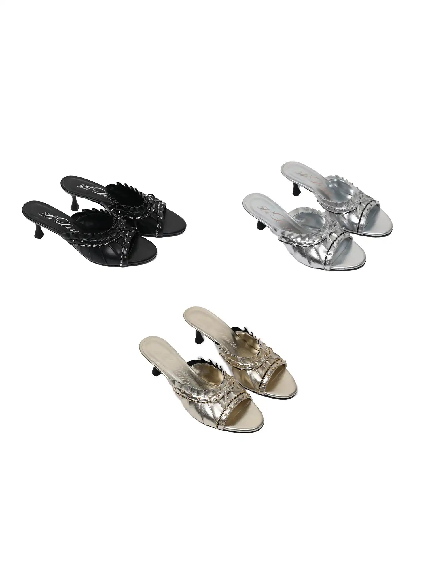 2th Desire Indie Rock Studded Peep Toe Stilettos | Canton Collective