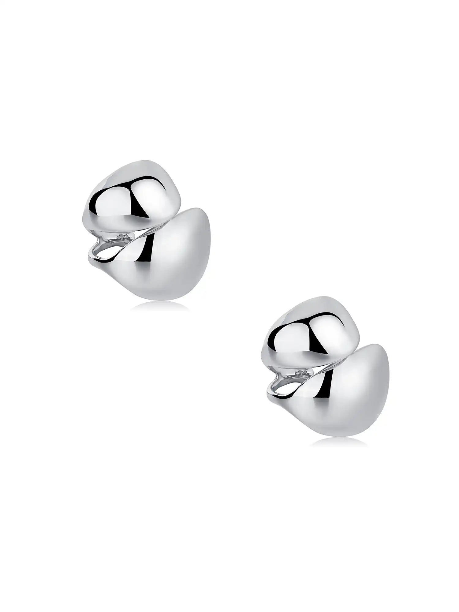 1Jinn M2M Irregular Cracked-Heart Metal Ear Cuff | Canton Collective