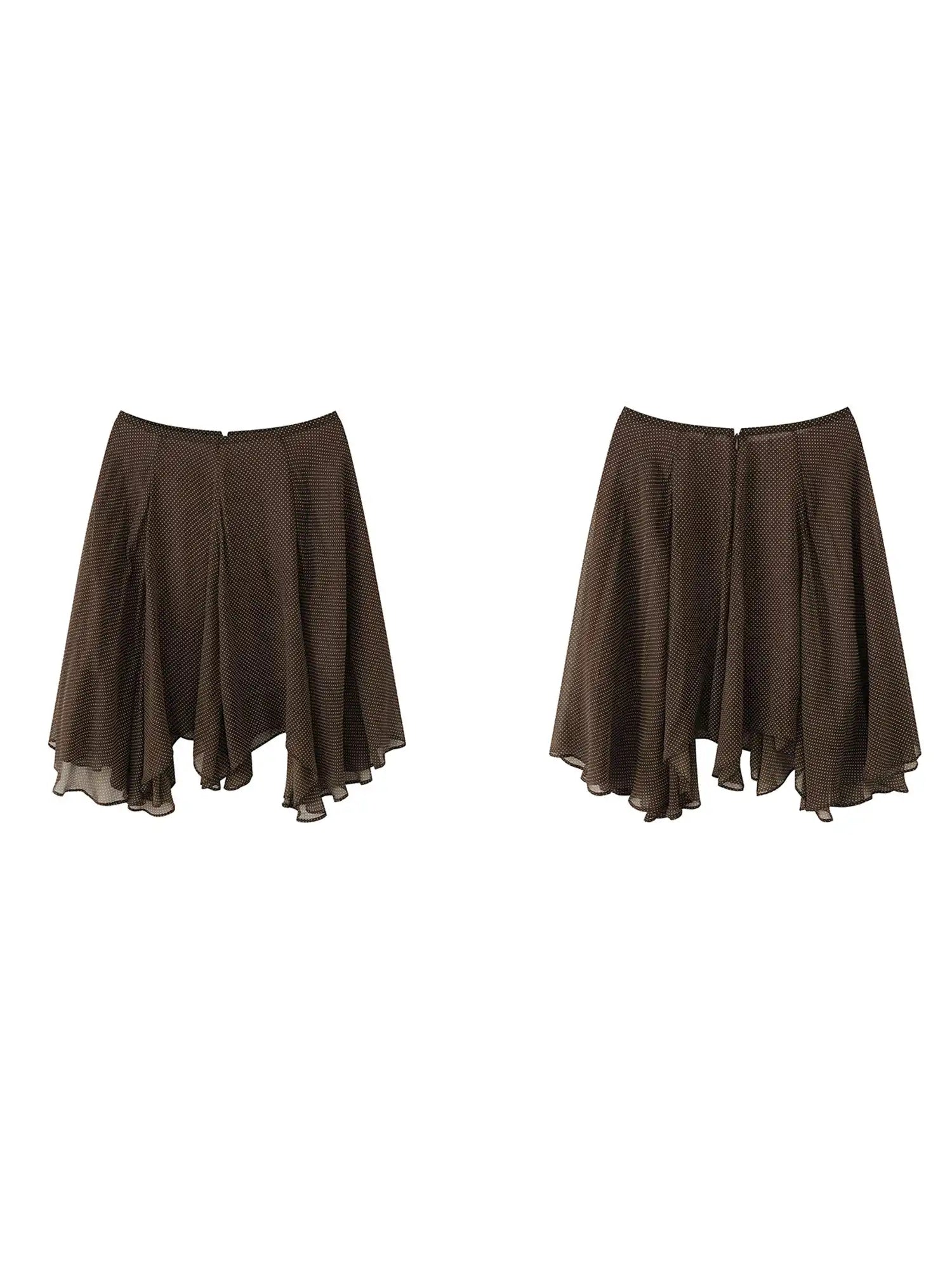 FirstFloor Irregular Layered Tulle Polka Dot Mesh Skirt | Canton Collective