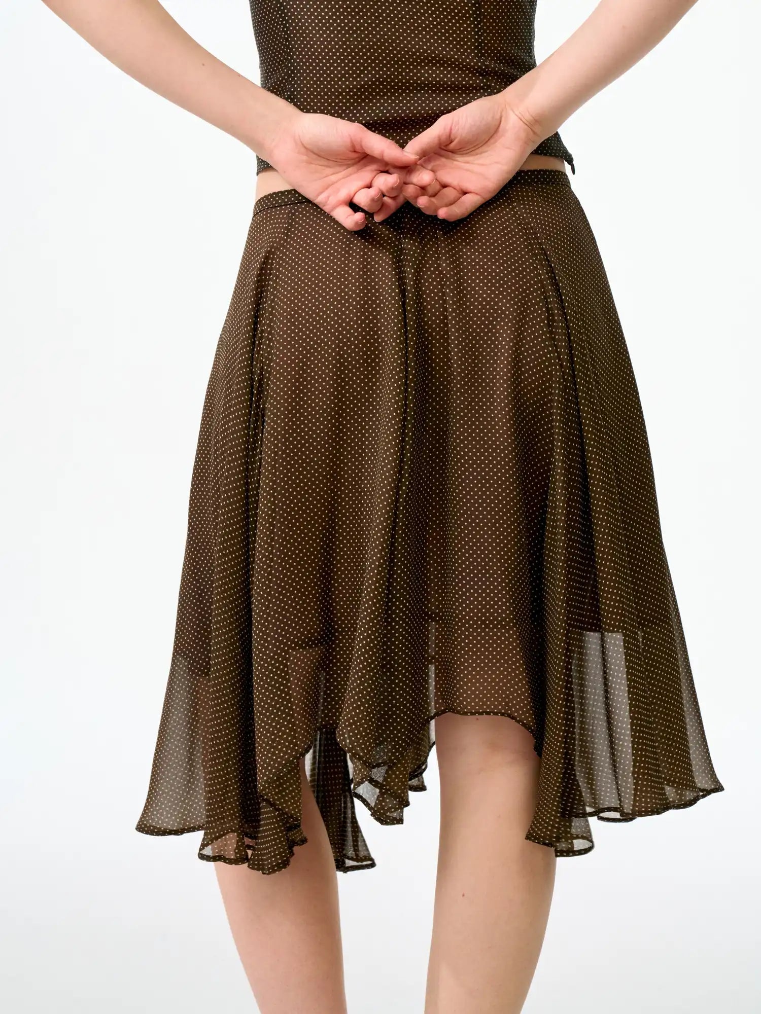 FirstFloor Irregular Layered Tulle Polka Dot Mesh Skirt | Canton Collective