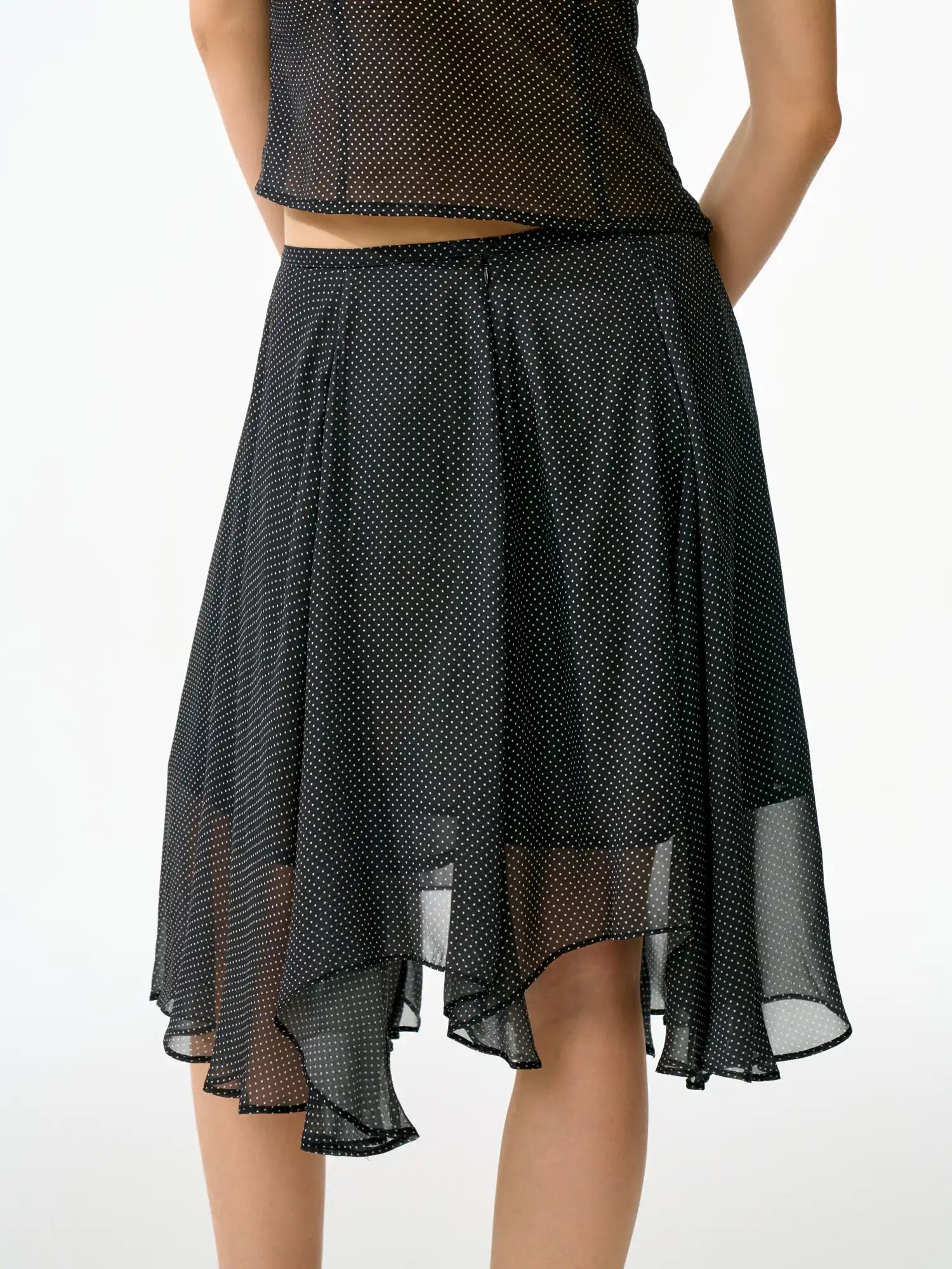 FirstFloor Irregular Layered Tulle Polka Dot Mesh Skirt | Canton Collective