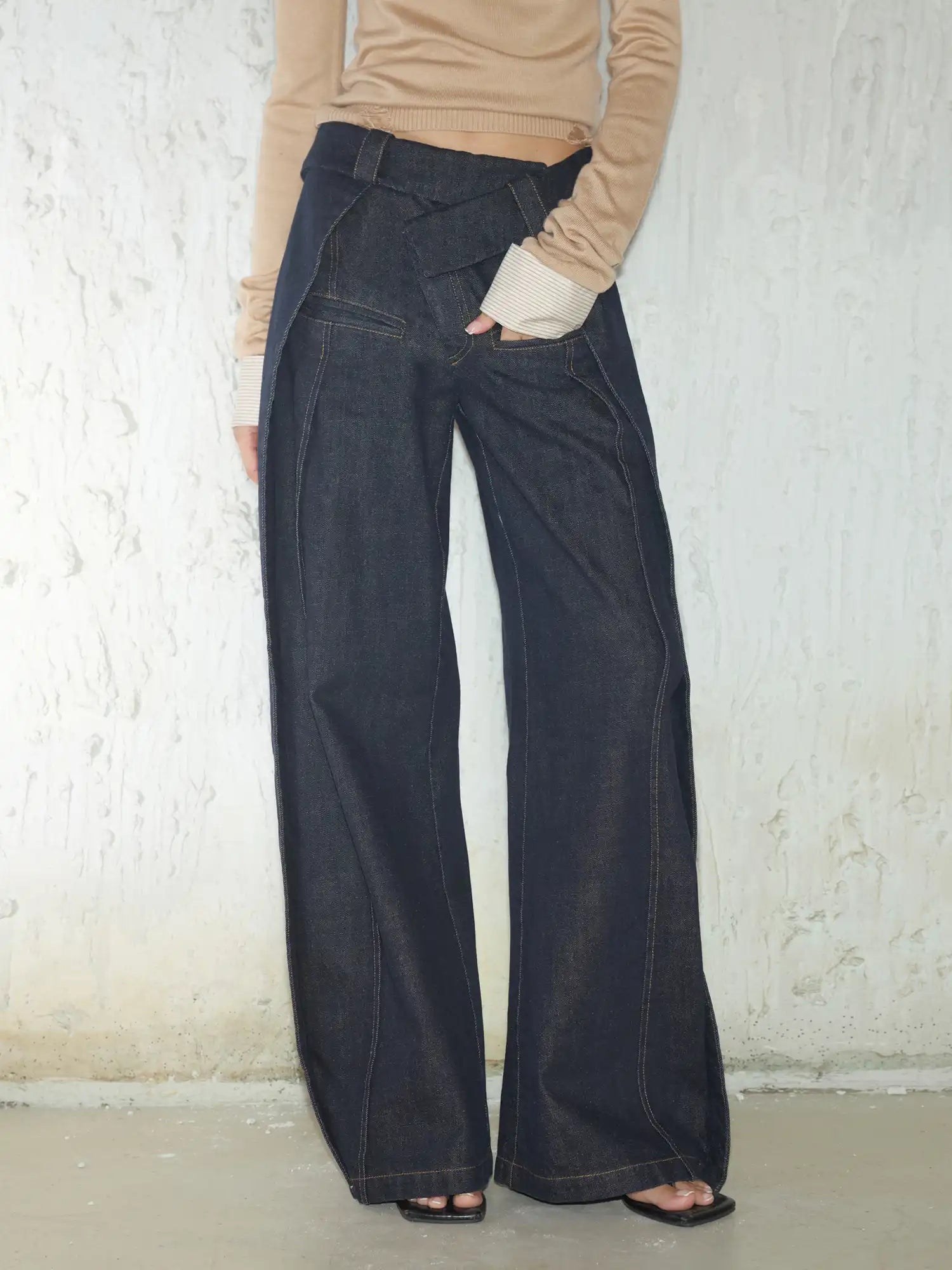 2th Desire Irregular Waistband Pants | Canton Collective