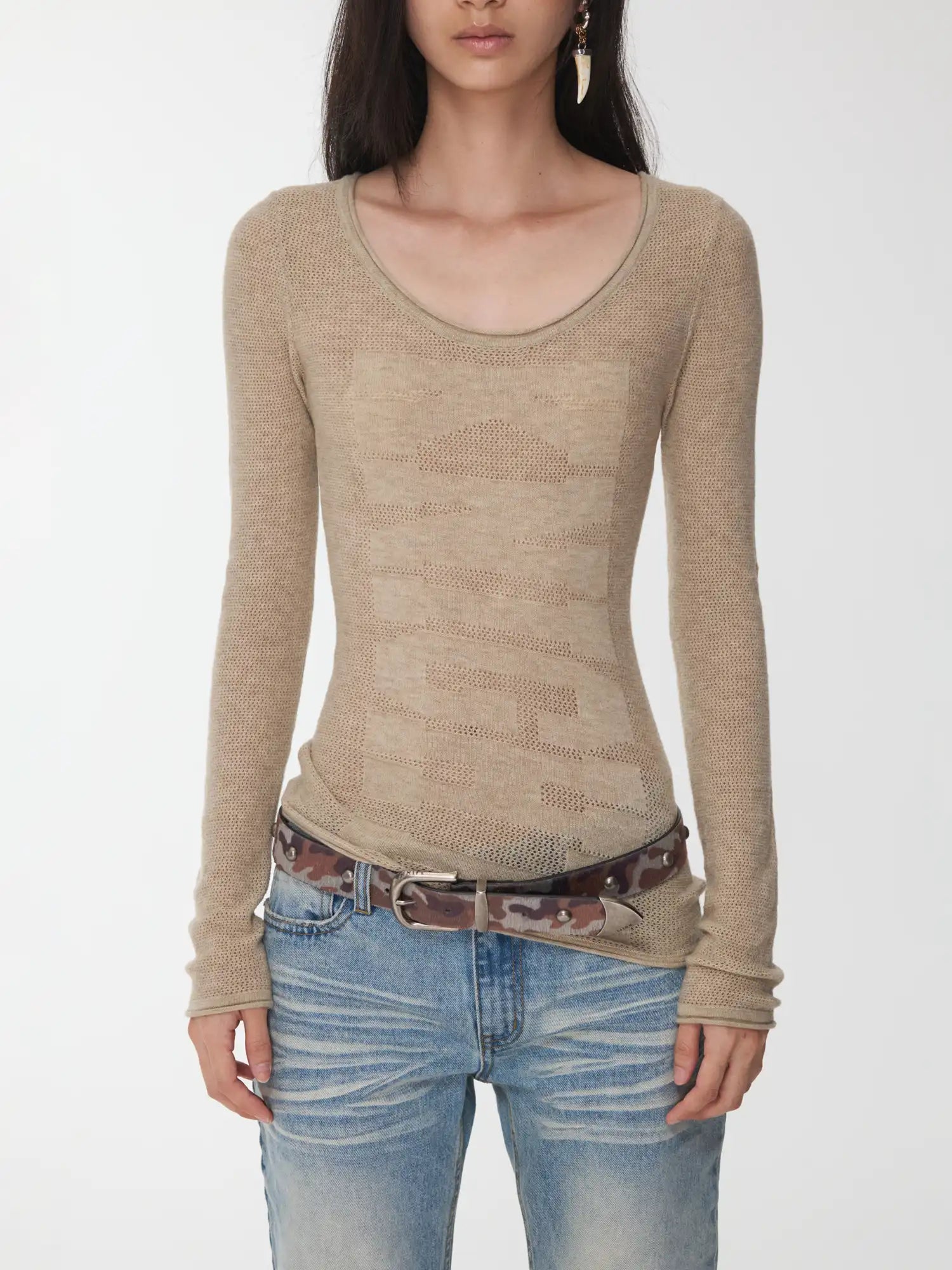 1Jinn Studio Jacquard knitted Top | Canton Collective