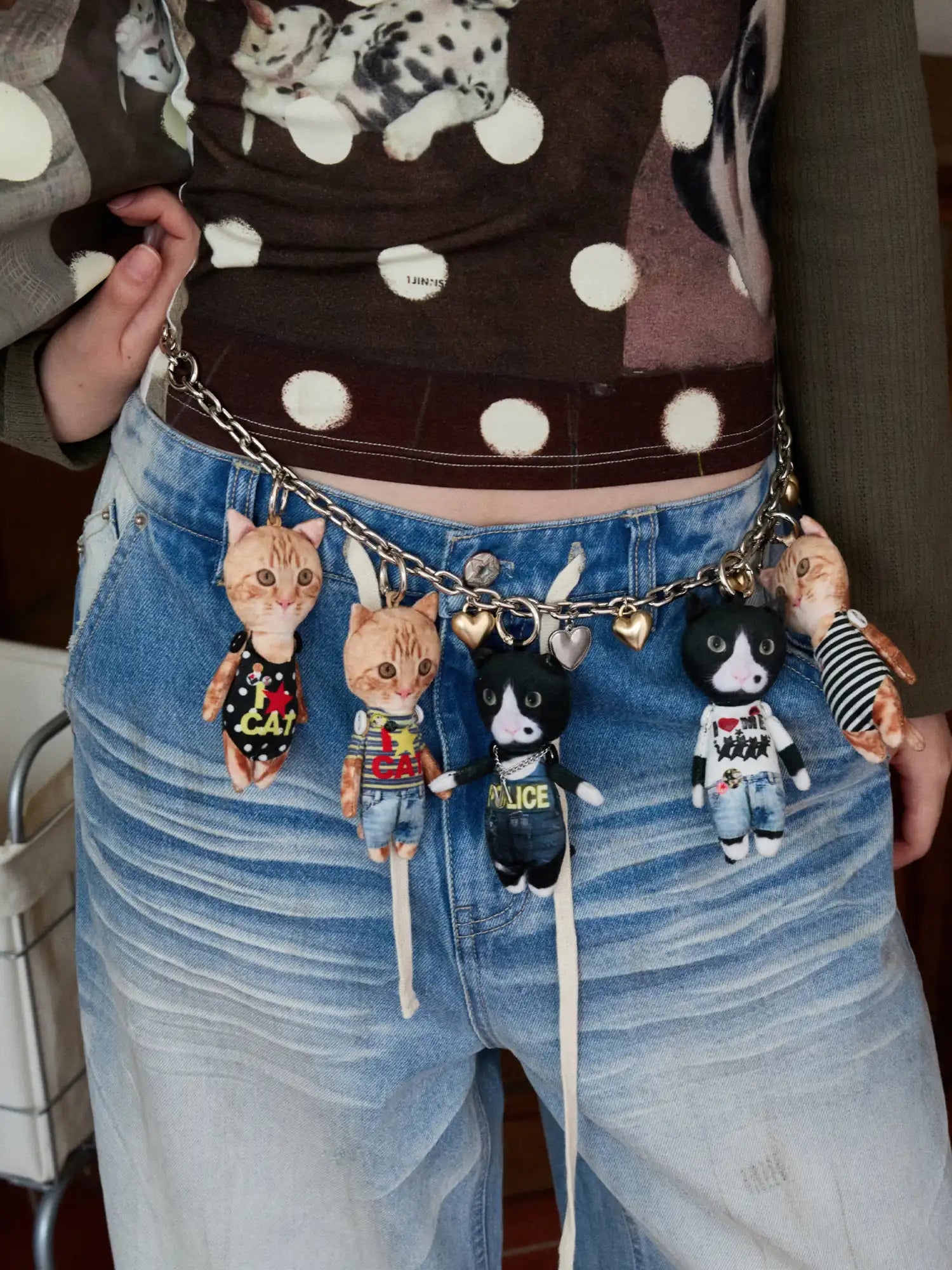 Kawaii Plush Cat Keychain - Accessories | Canton Collective