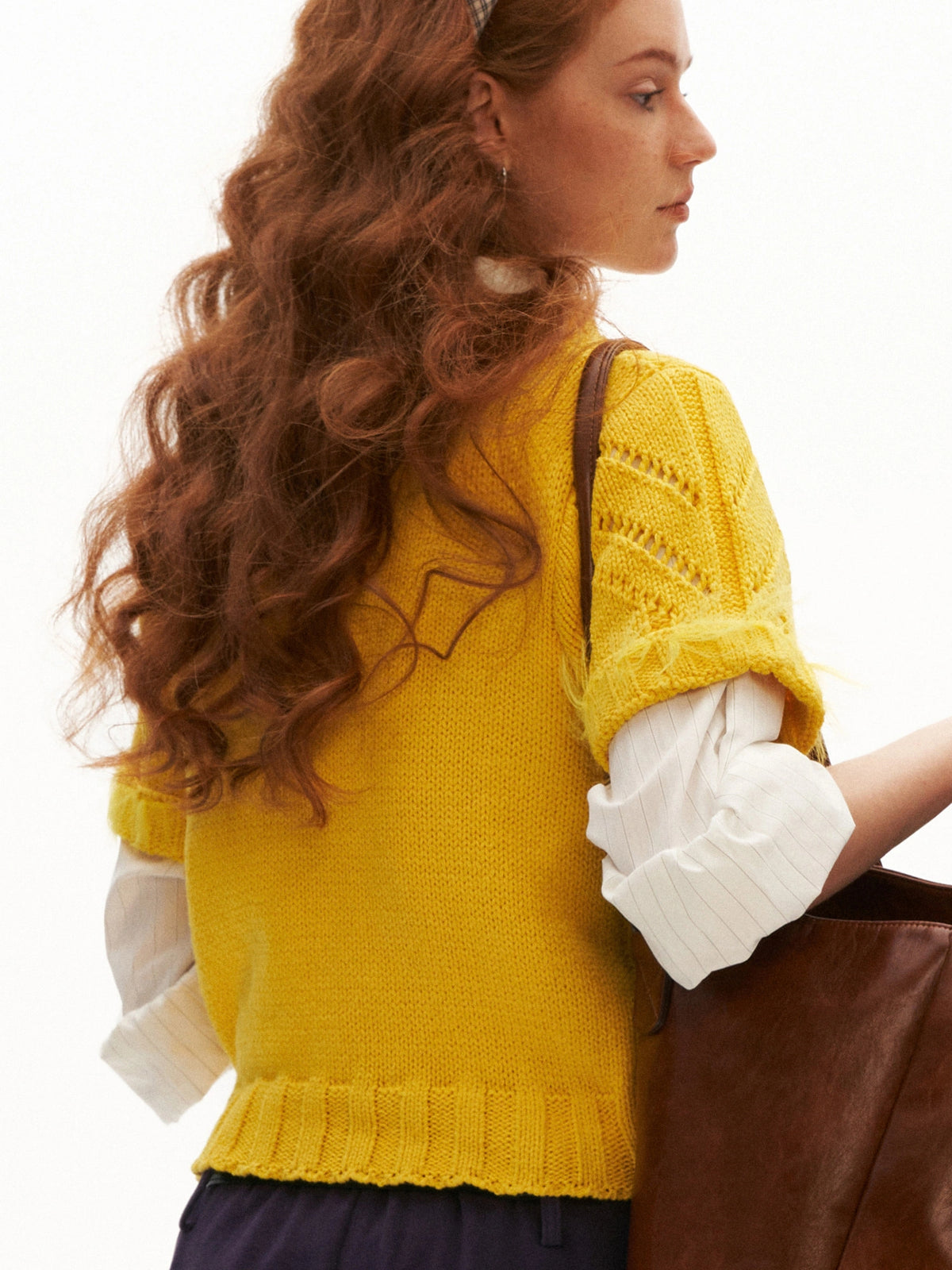 MAMC Keyhole Short Sleeve Cable Knit Sweater | Canton Collective