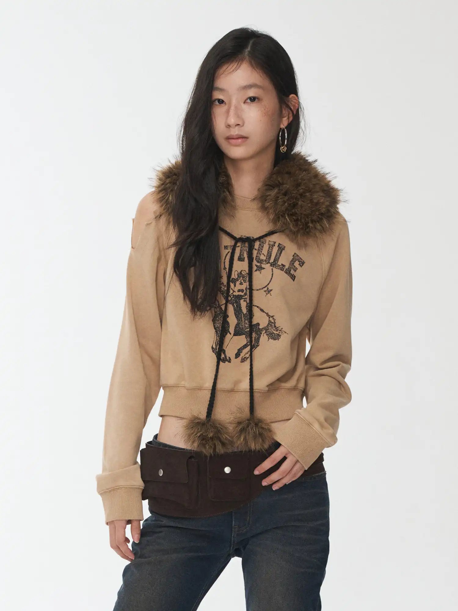 1Jinn Studio Knight Cat Ripped Sweatshirt | Canton Collective