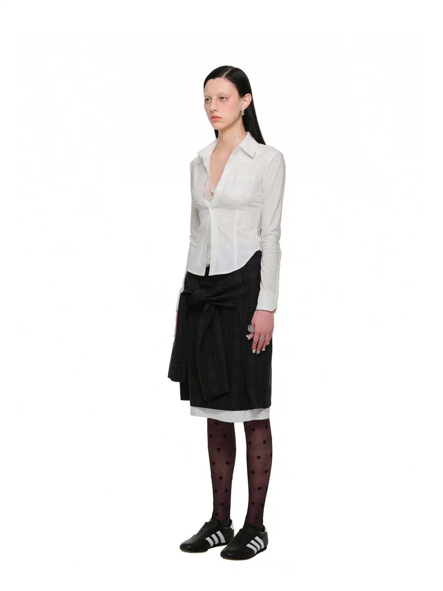 1Jinn Studio Lace-Inset Mock Two-Piece Shirt | Canton Collective