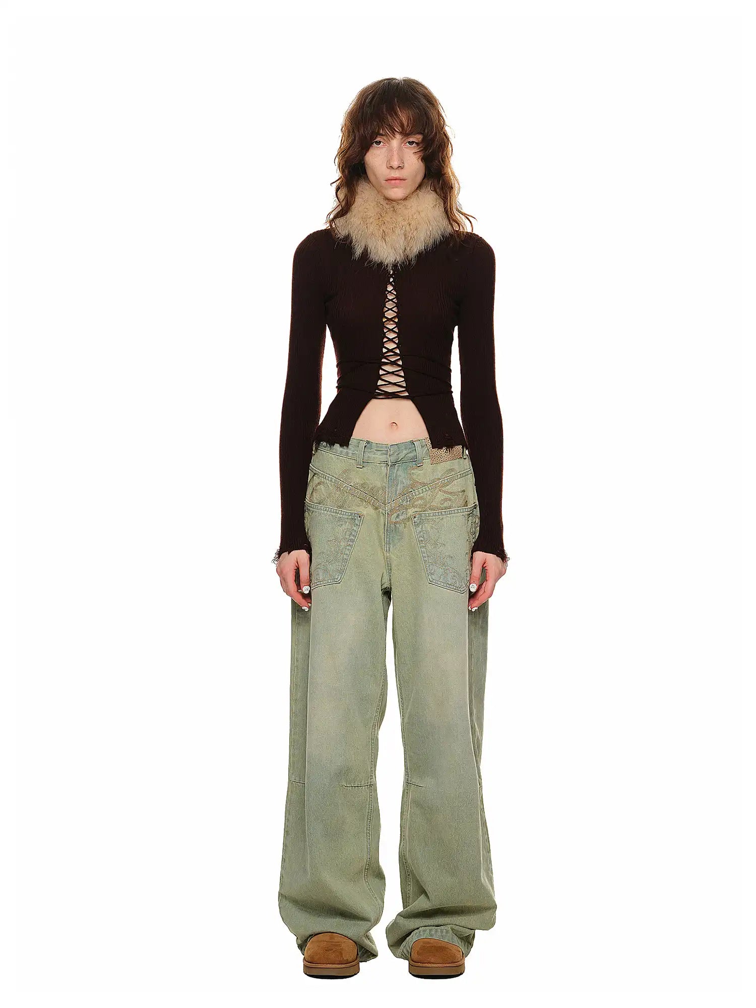 1Jinn Studio Lace-up Long Sleeve Top | Canton Collective