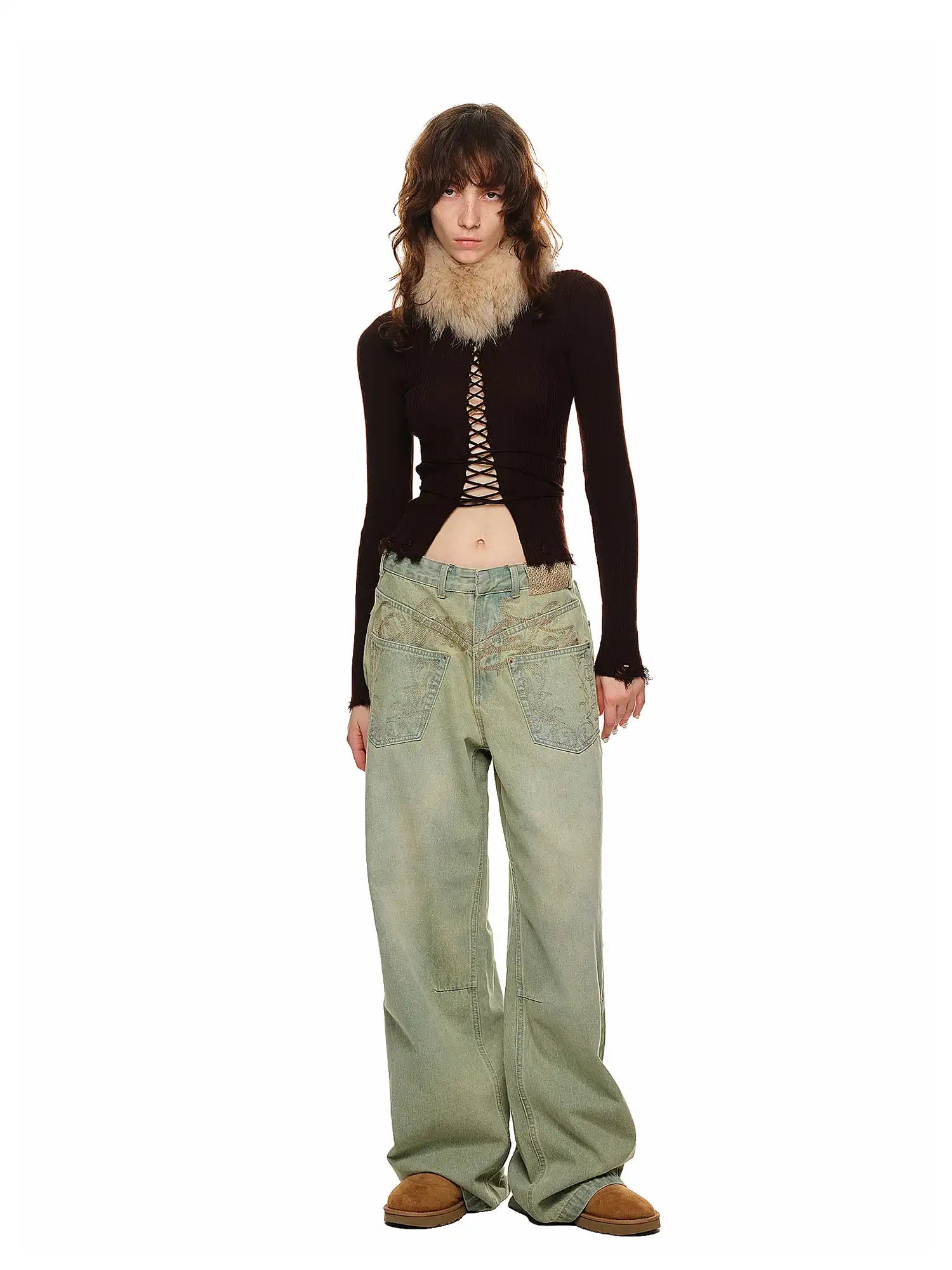 1Jinn Studio Lace-up Long Sleeve Top | Canton Collective