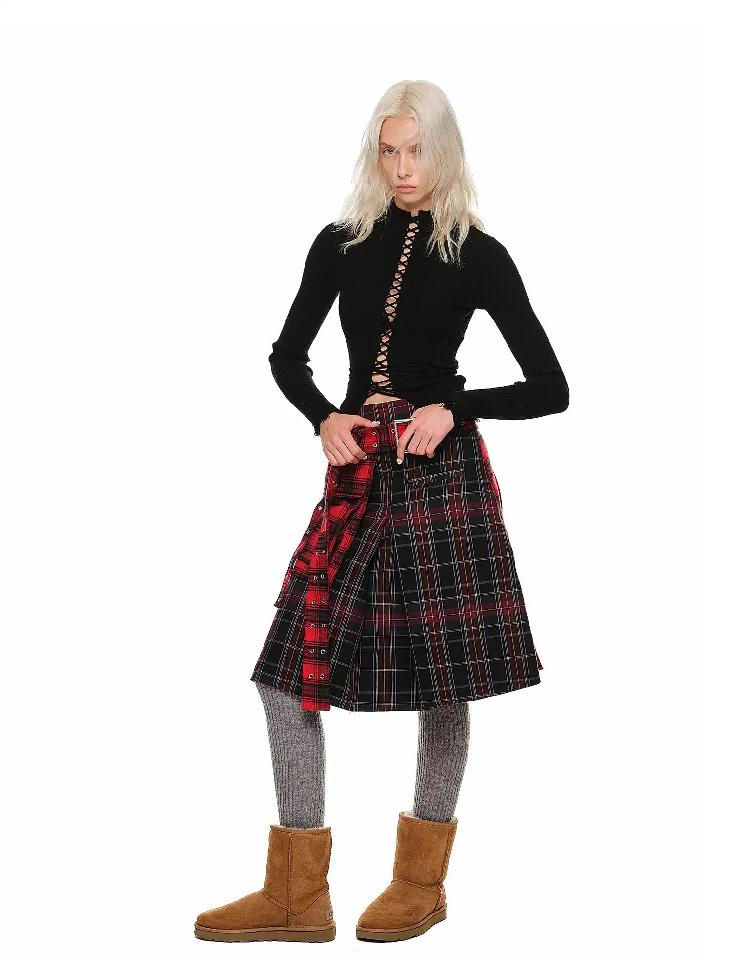 1Jinn Studio Lace-up Long Sleeve Top | Canton Collective