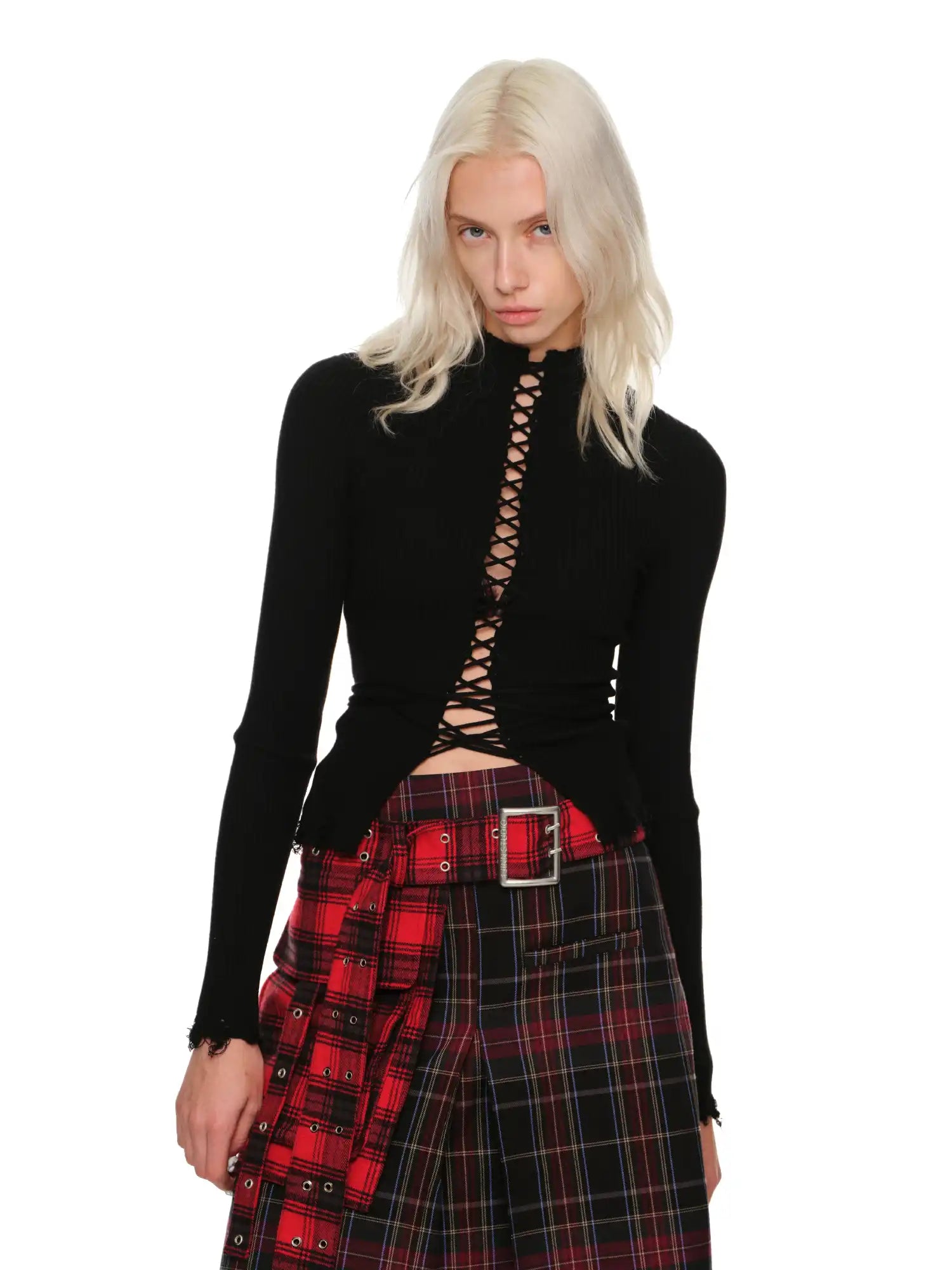 1Jinn Studio Lace-up Long Sleeve Top | Canton Collective