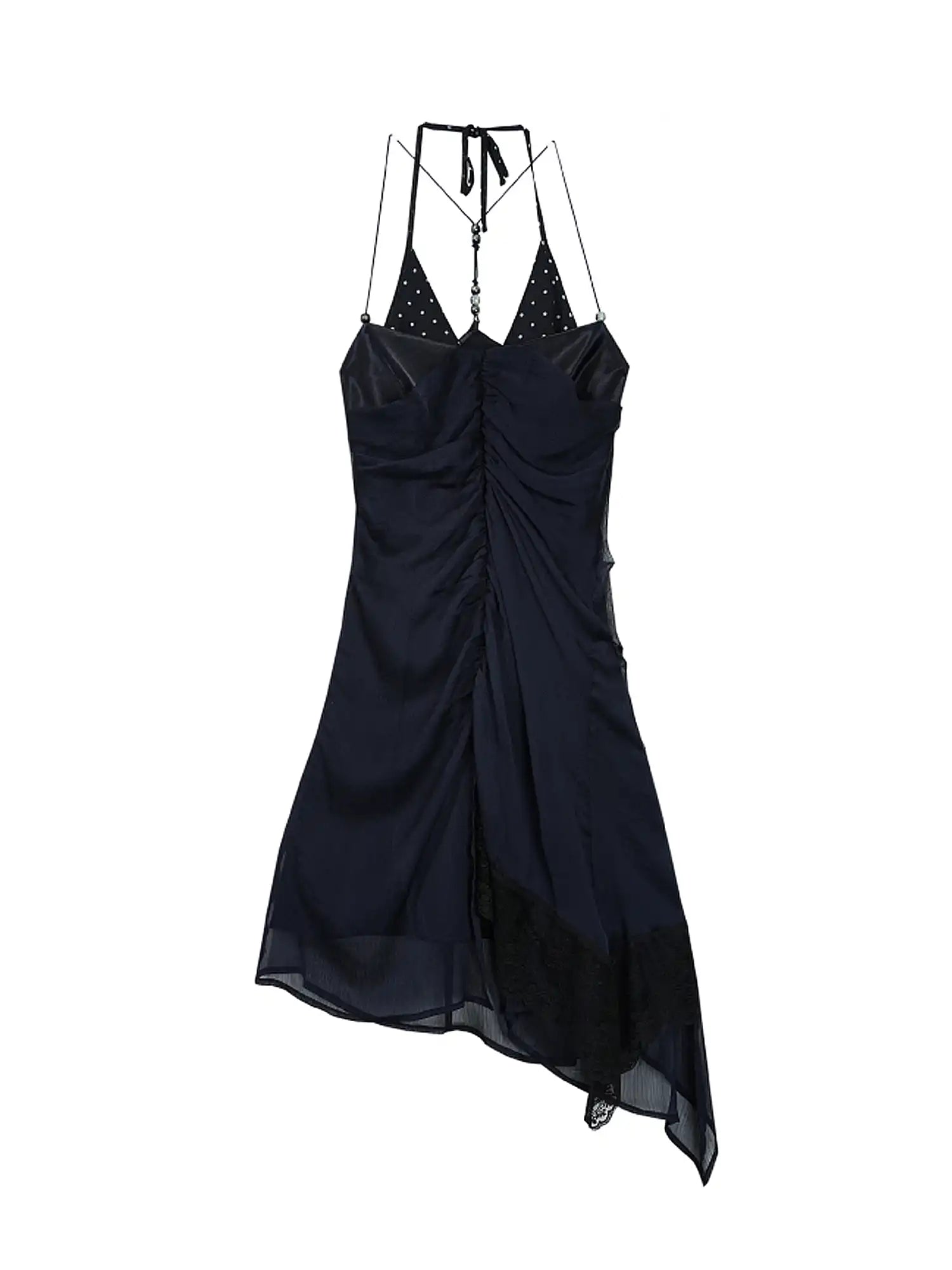 2th Desire Lace Satin Polka Dot Slip Dress | Canton Collective