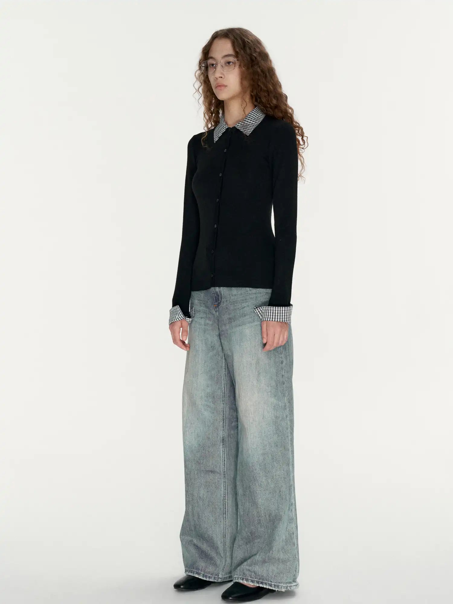 FIRST FLOOR Layered Faux Two-Piece Wool Cardigan | Canton Collective