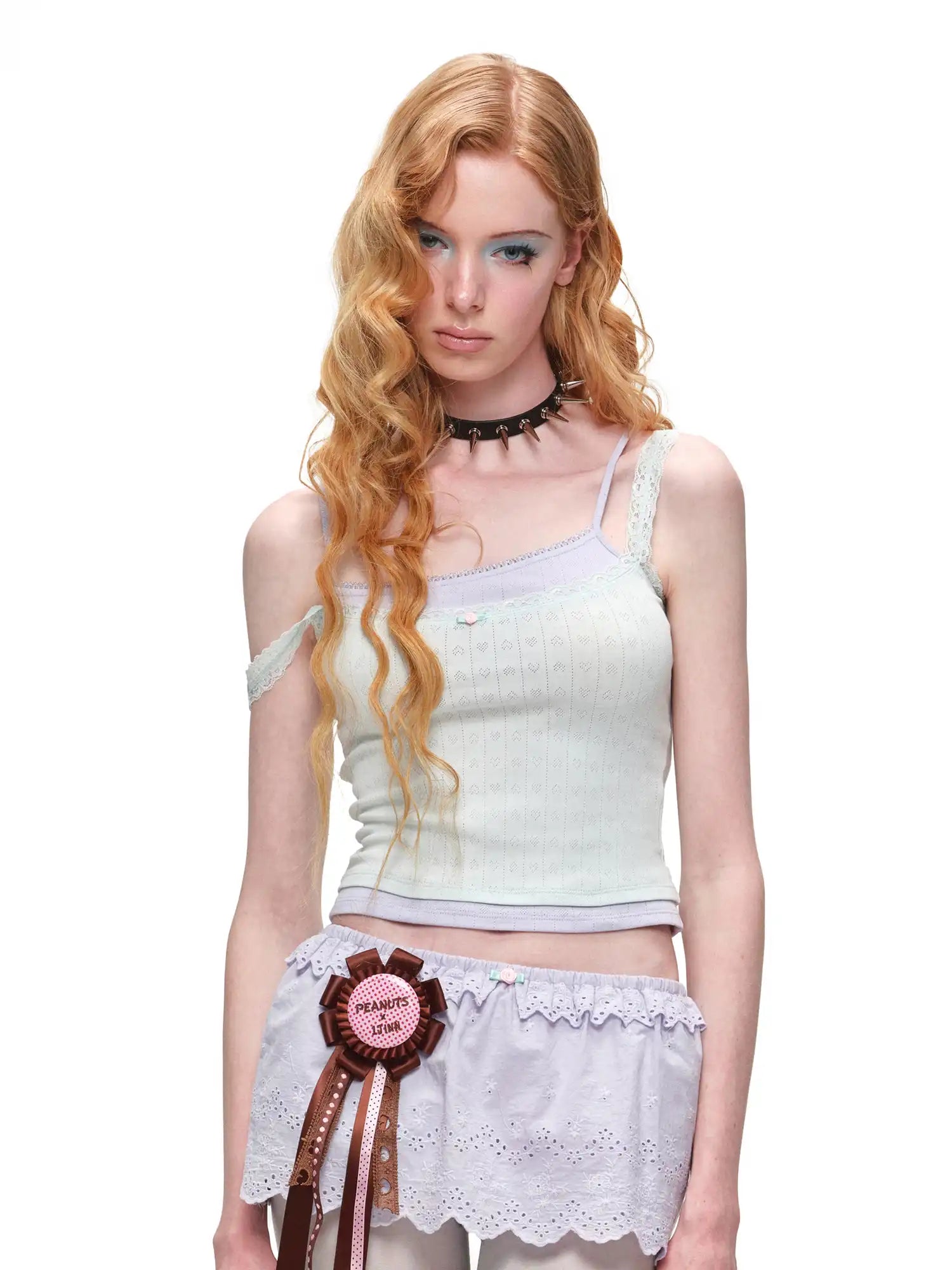 1Jinn Studio Layered Lace Trim Cami with Knit Top | Canton Collective