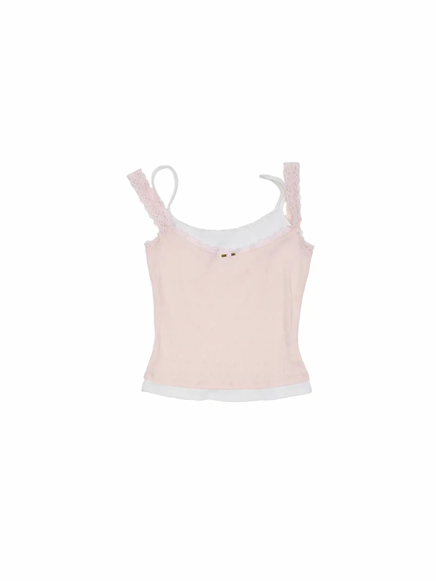 1Jinn Studio Layered Lace Trim Cami with Knit Top | Canton Collective