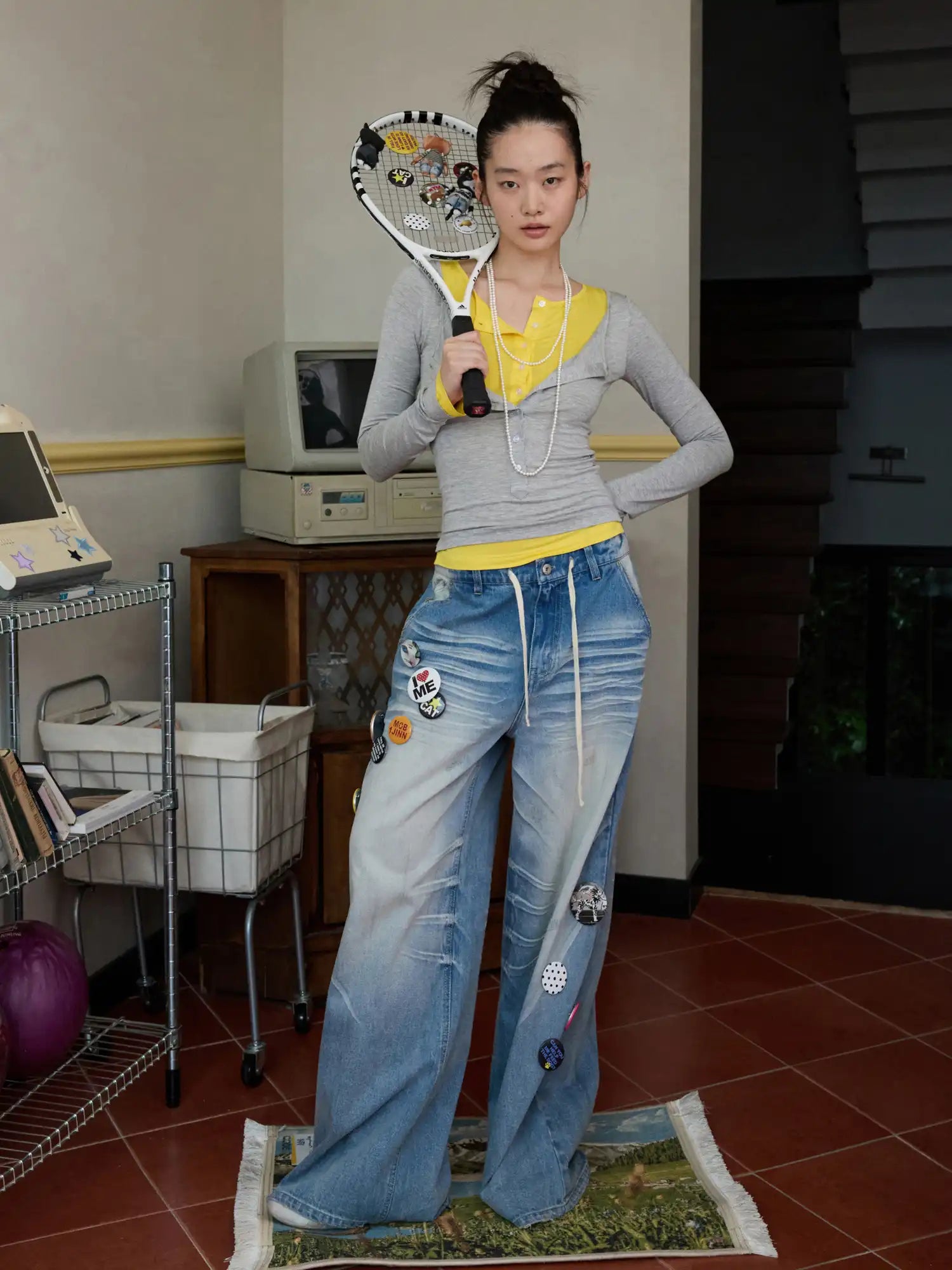 1Jinn Studio Layered Look Henley Top | Canton Collective