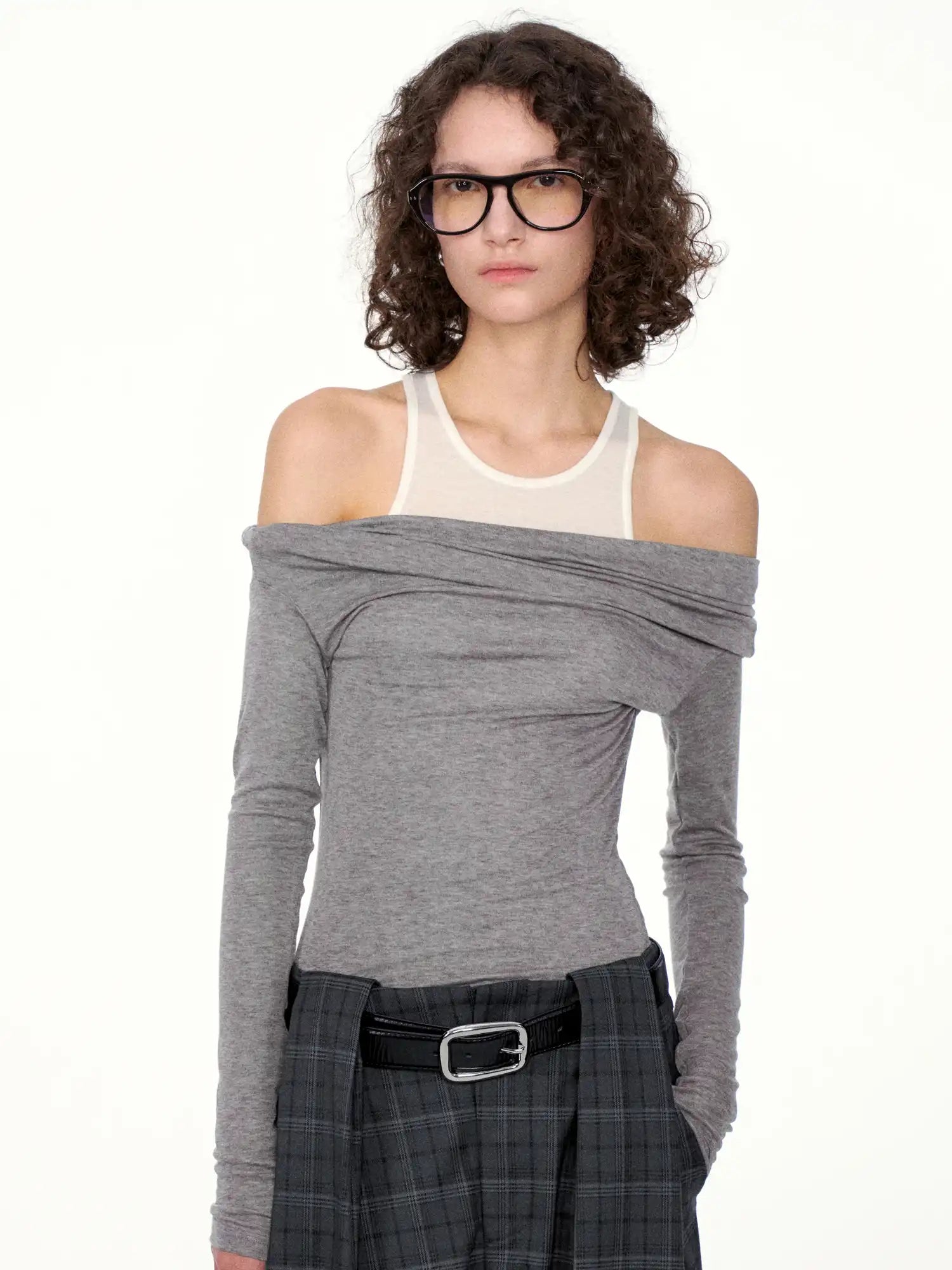 FIRST FLOOR Layered Off-Shoulder Long Sleeve Top | Canton Collective