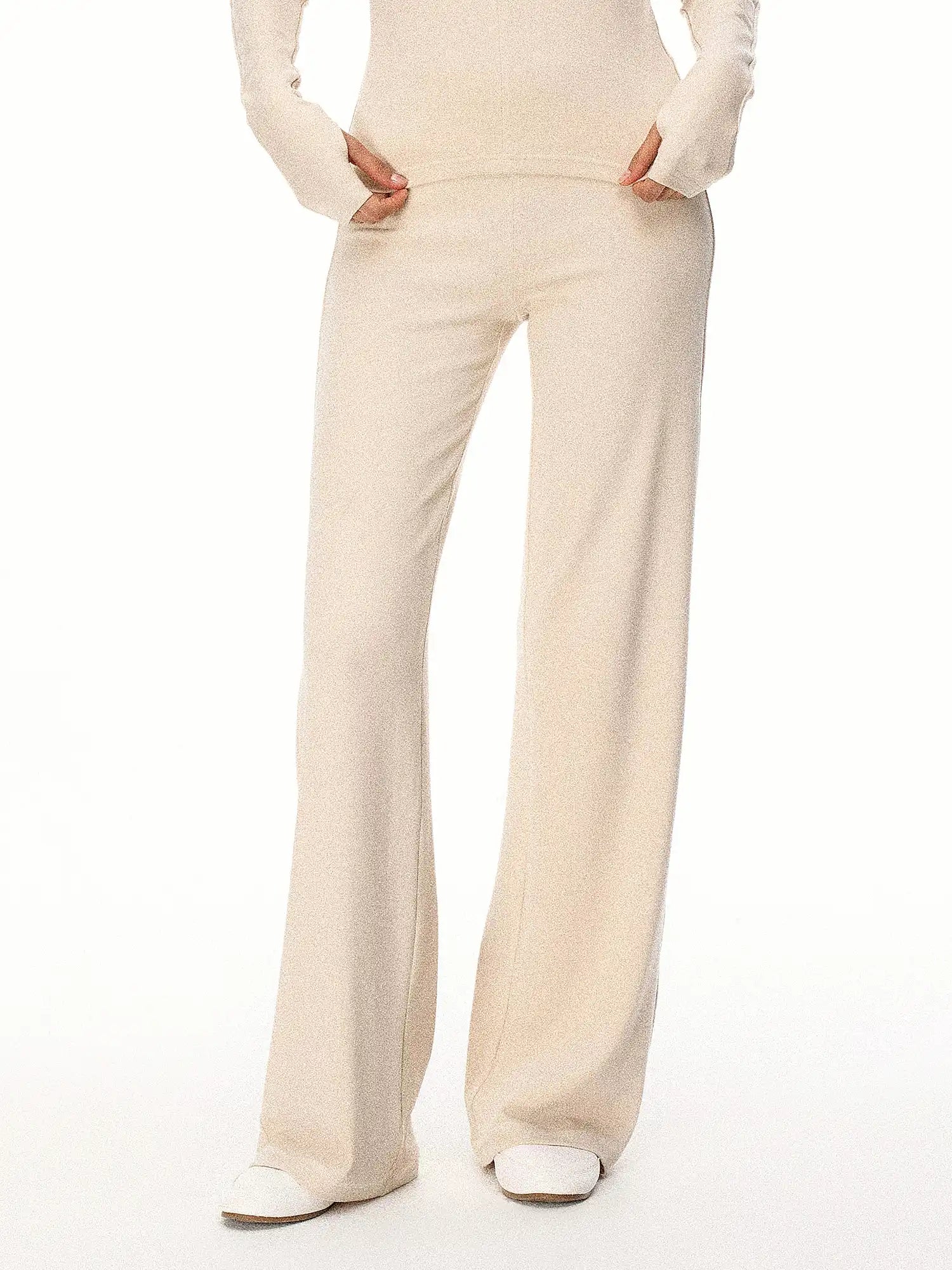 FirstFloor Lazy Style Knitted Flared Casual Pants | Canton Collective