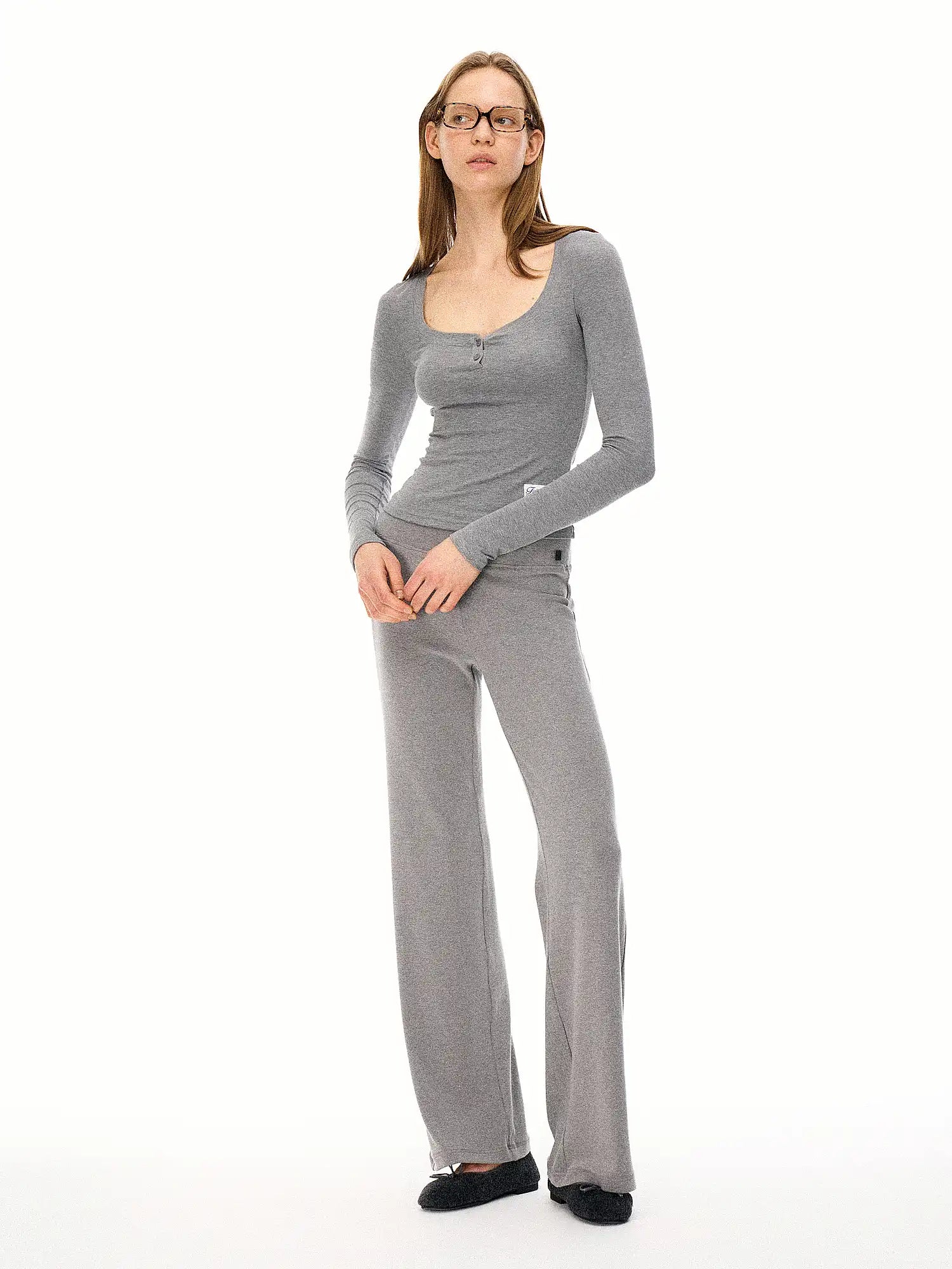 FirstFloor Lazy Style Knitted Flared Casual Pants | Canton Collective