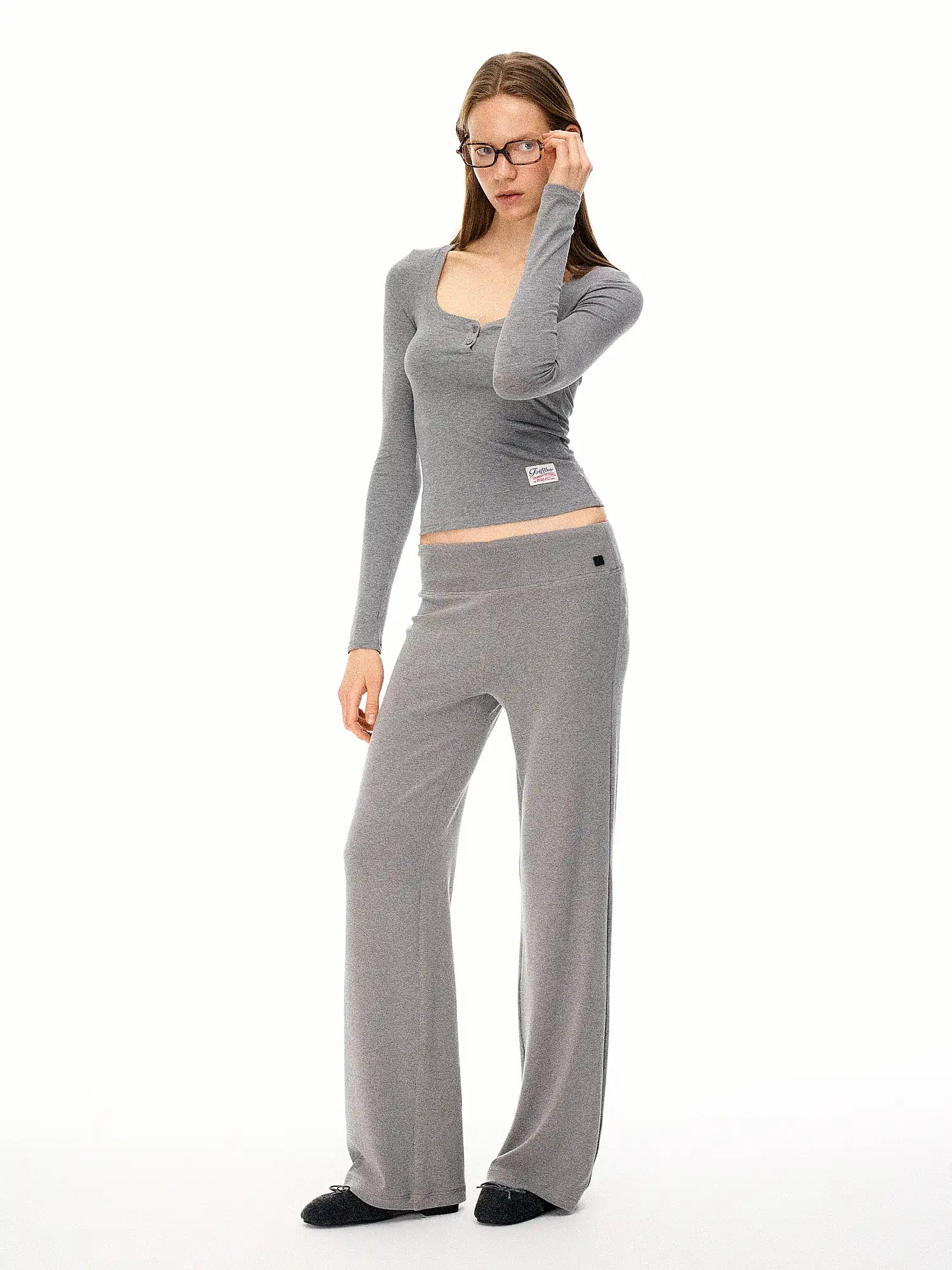 FirstFloor Lazy Style Knitted Flared Casual Pants | Canton Collective