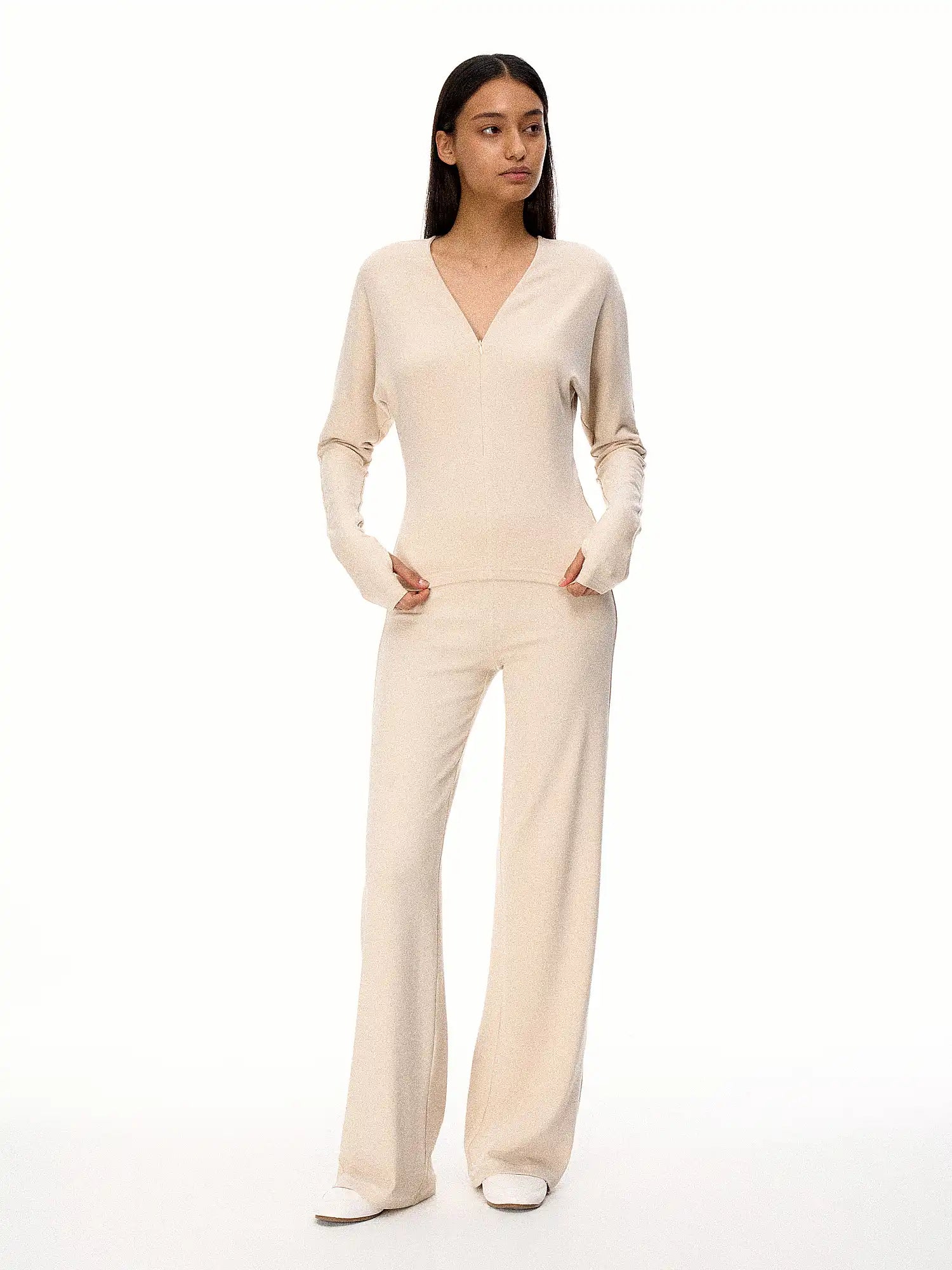 FirstFloor Lazy Style Knitted Flared Casual Pants | Canton Collective