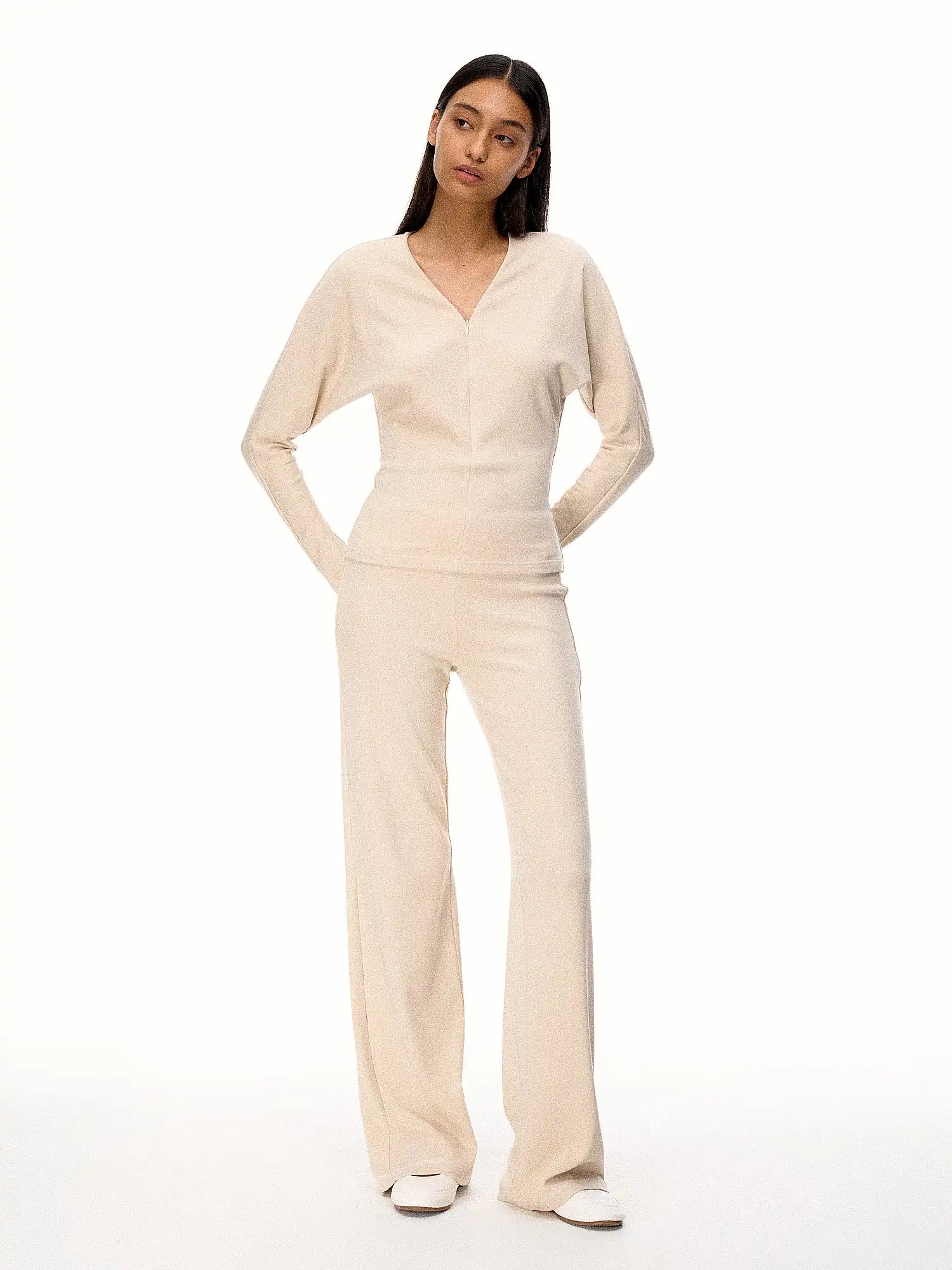 FirstFloor Lazy Style Knitted Flared Casual Pants | Canton Collective