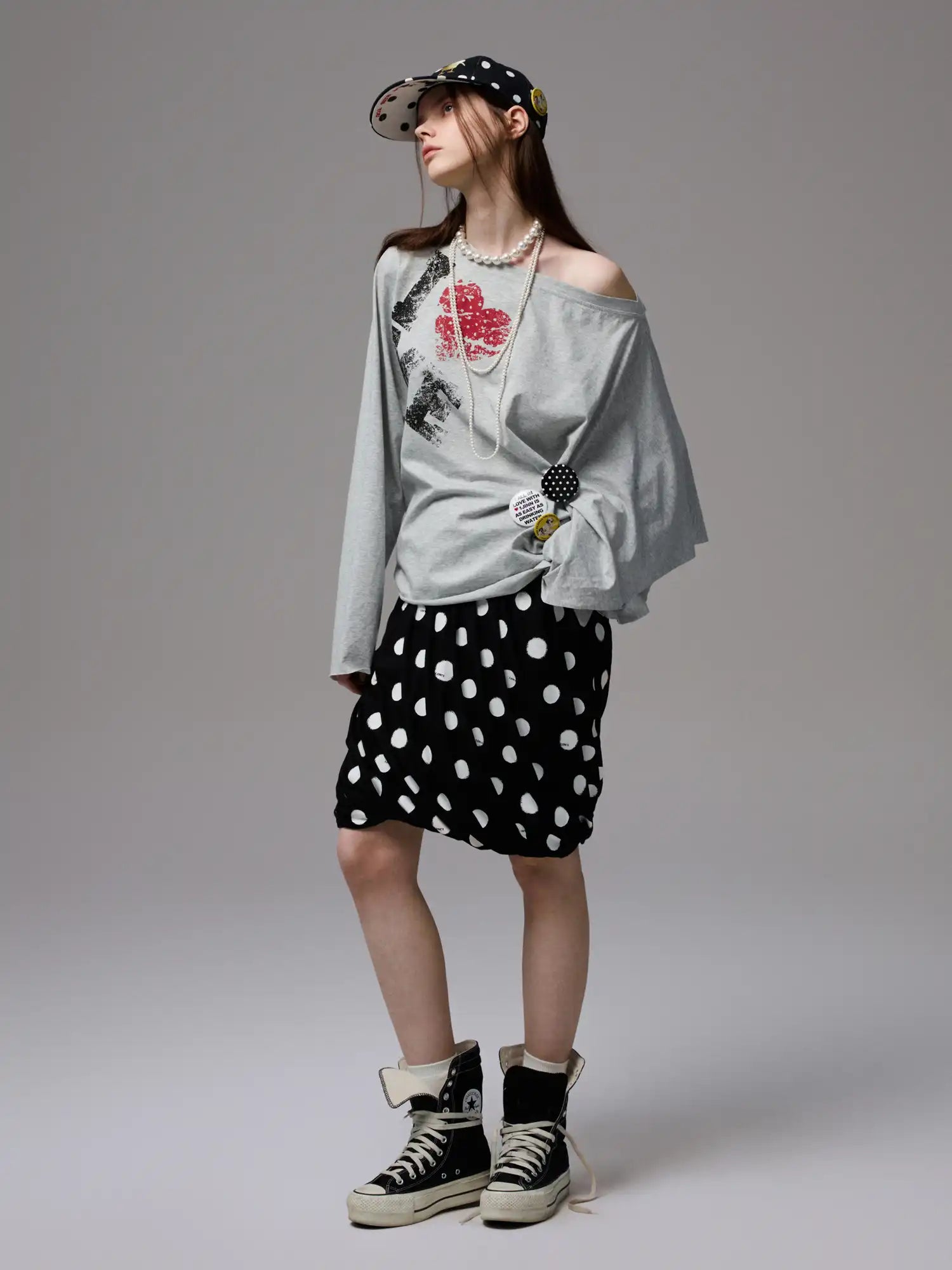 1Jinn Studio Lazy Style Off Shoulder Sweatshirt | Canton Collective