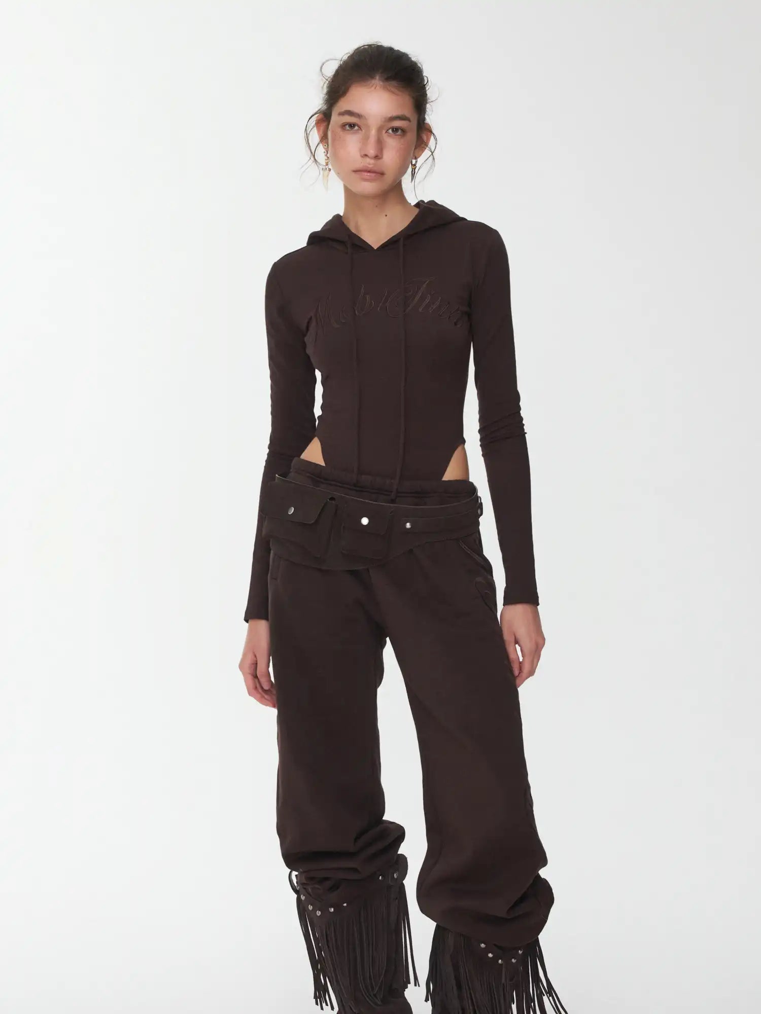 1Jinn Studio Letter Embroidered Hooded Jumpsuit | Canton Collective