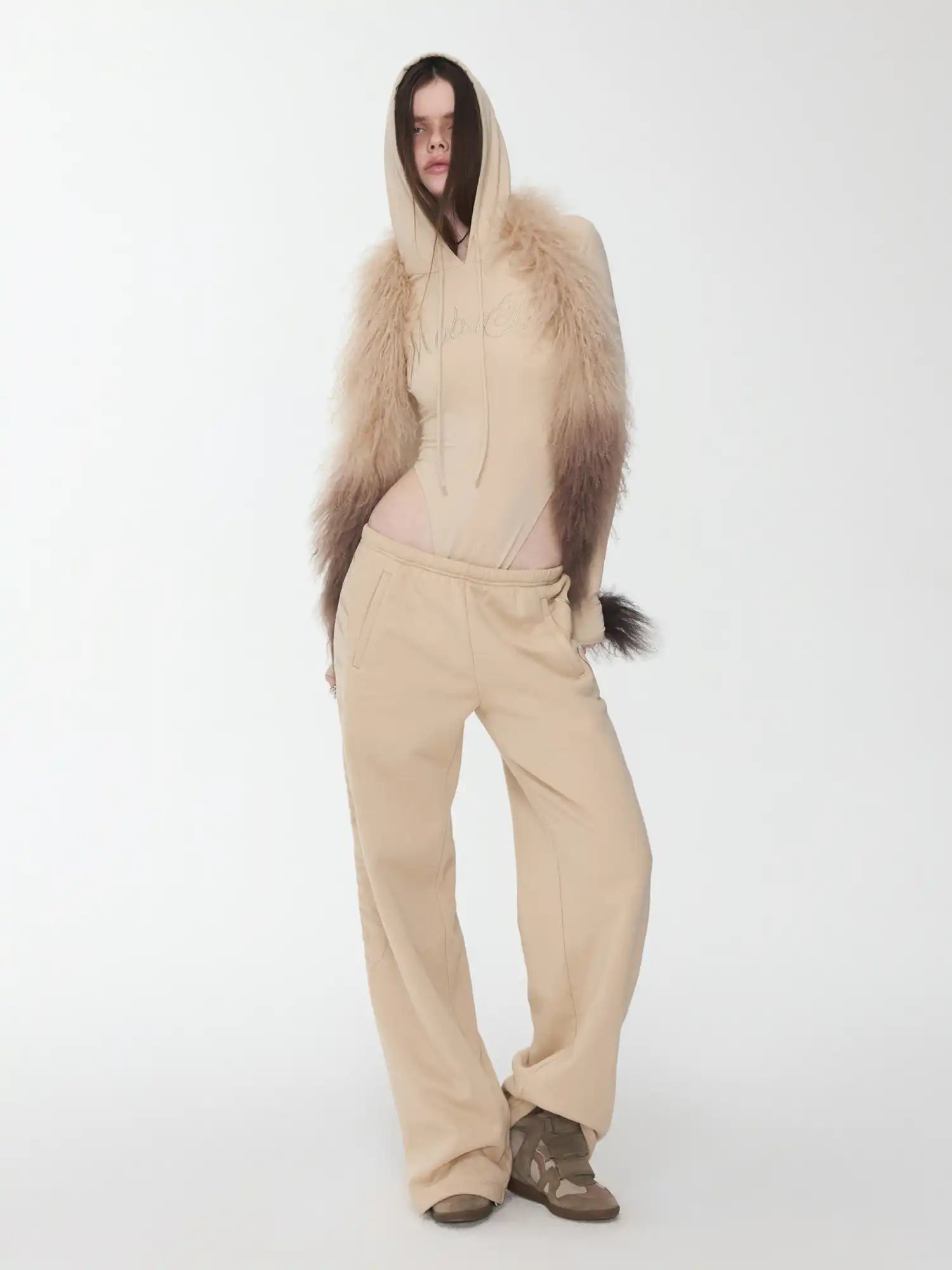 1Jinn Studio Letter Embroidered Hooded Jumpsuit | Canton Collective