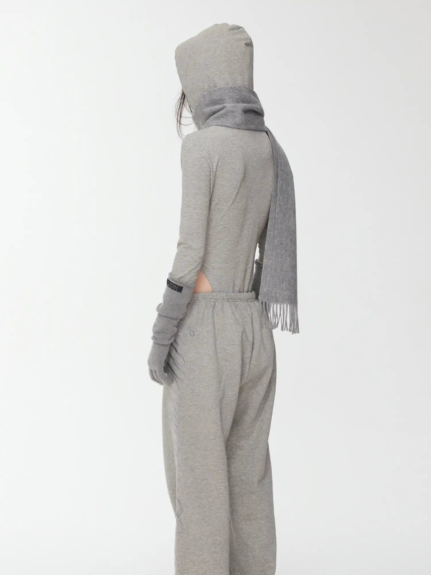 1Jinn Studio Letter Embroidered Hooded Jumpsuit | Canton Collective