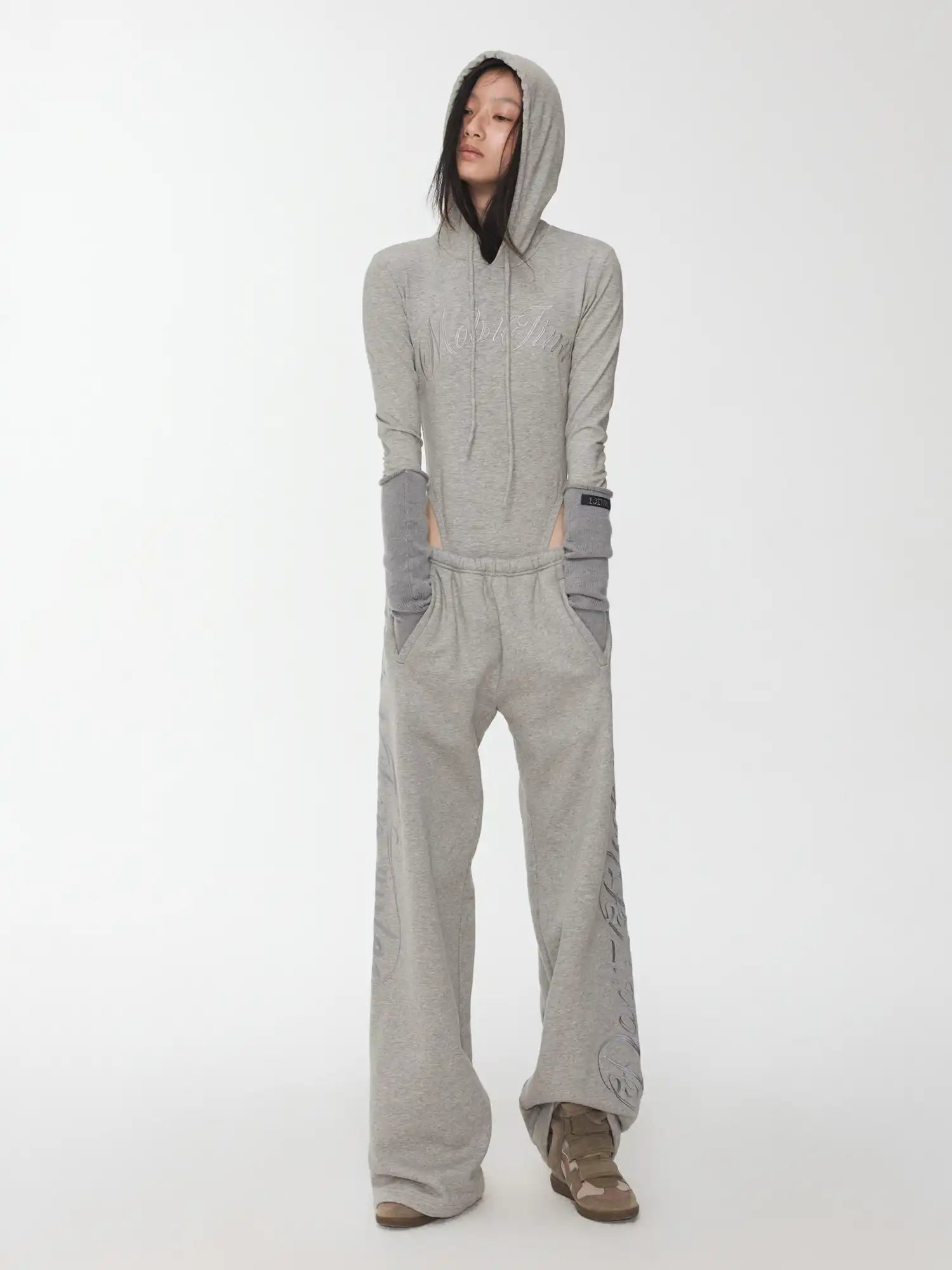 1Jinn Studio Letter Embroidered Hooded Jumpsuit | Canton Collective