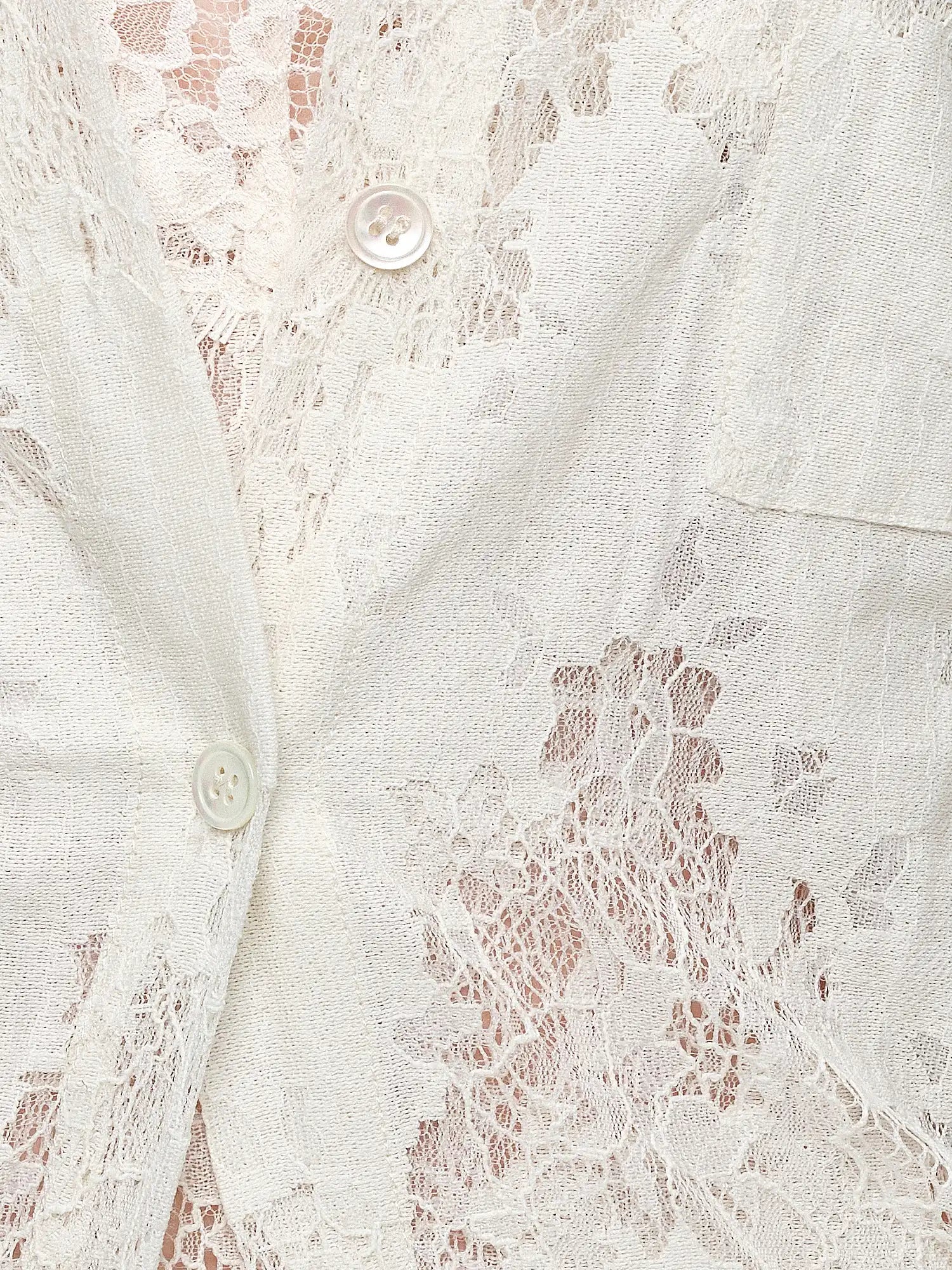 1Jinn Studio Long Sleeve Sheer Floral Lace Shirt | Canton Collective