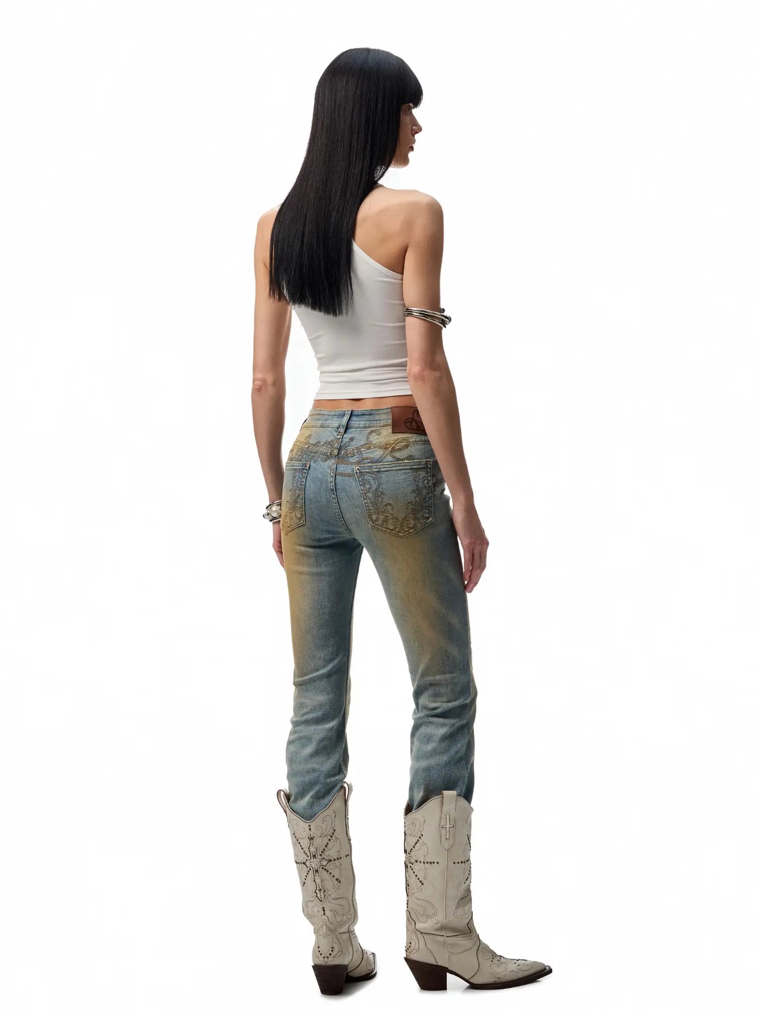 1Jinn Studio Low-Flare Indigo Fade Jeans | Canton Collective