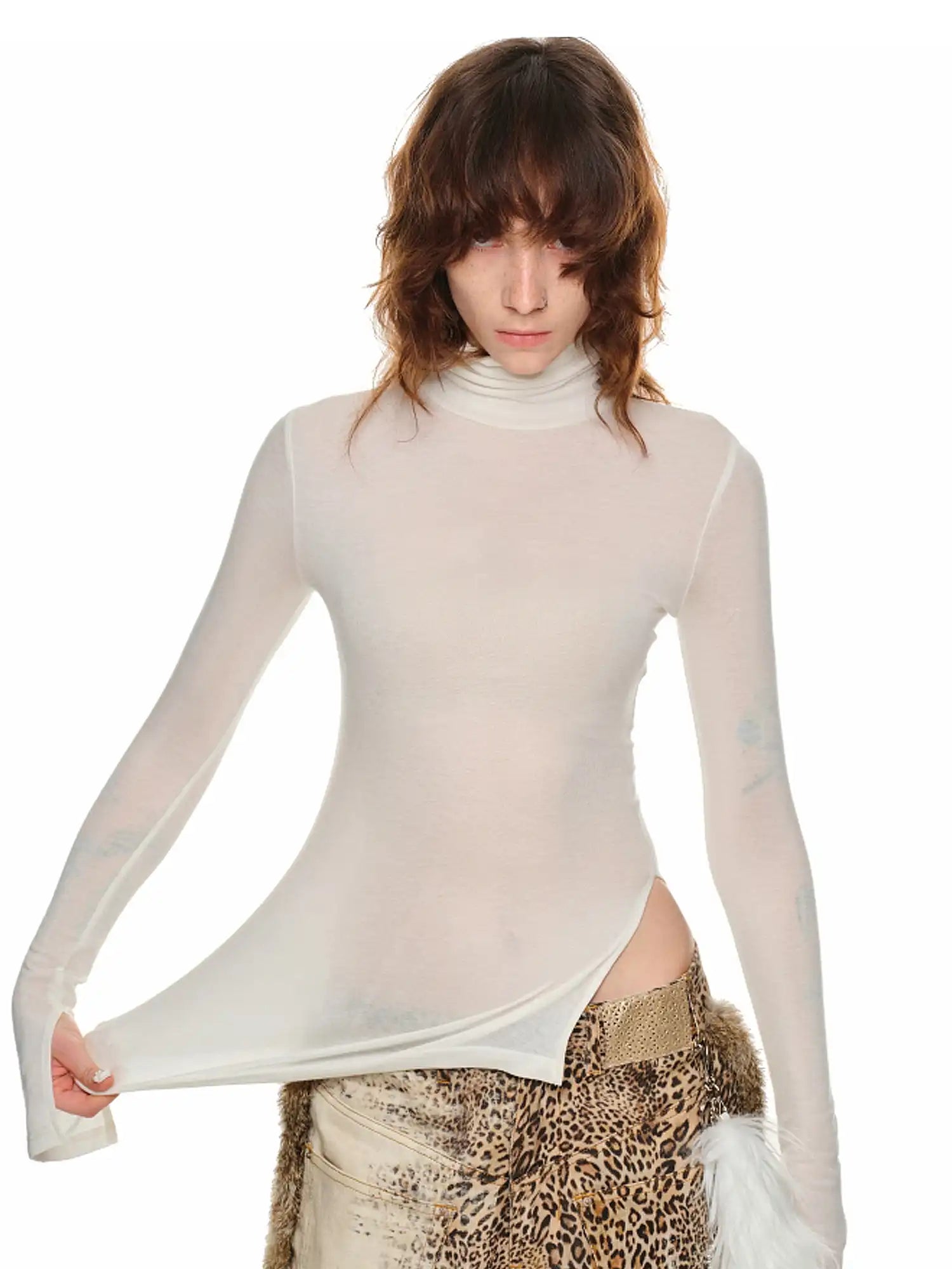 1Jinn Studio Luxe Embellished Turtleneck Top | Canton Collective