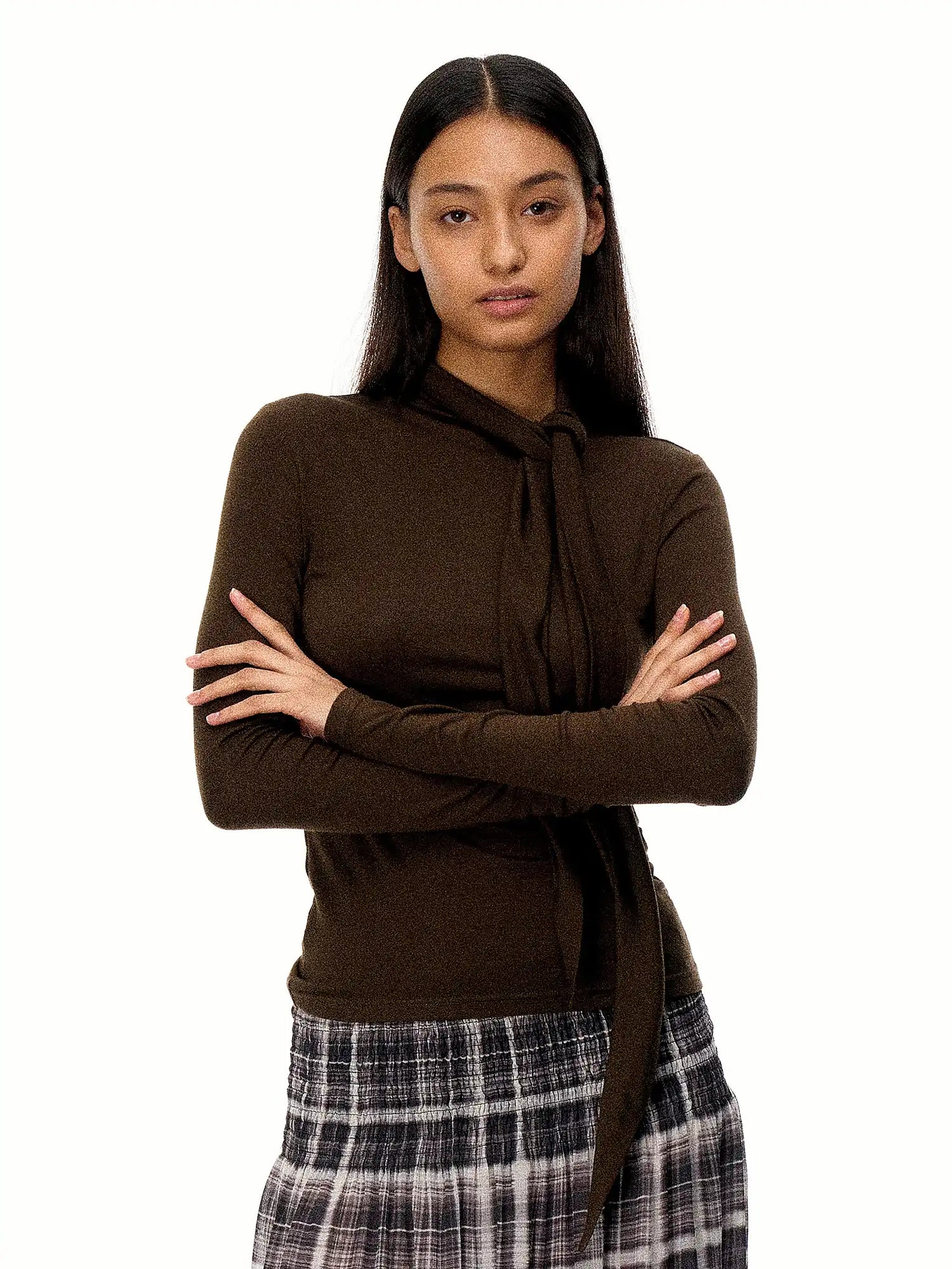 FirstFloor Lyocell Cotton Blend Wool Tie-Up Top | Canton Collective