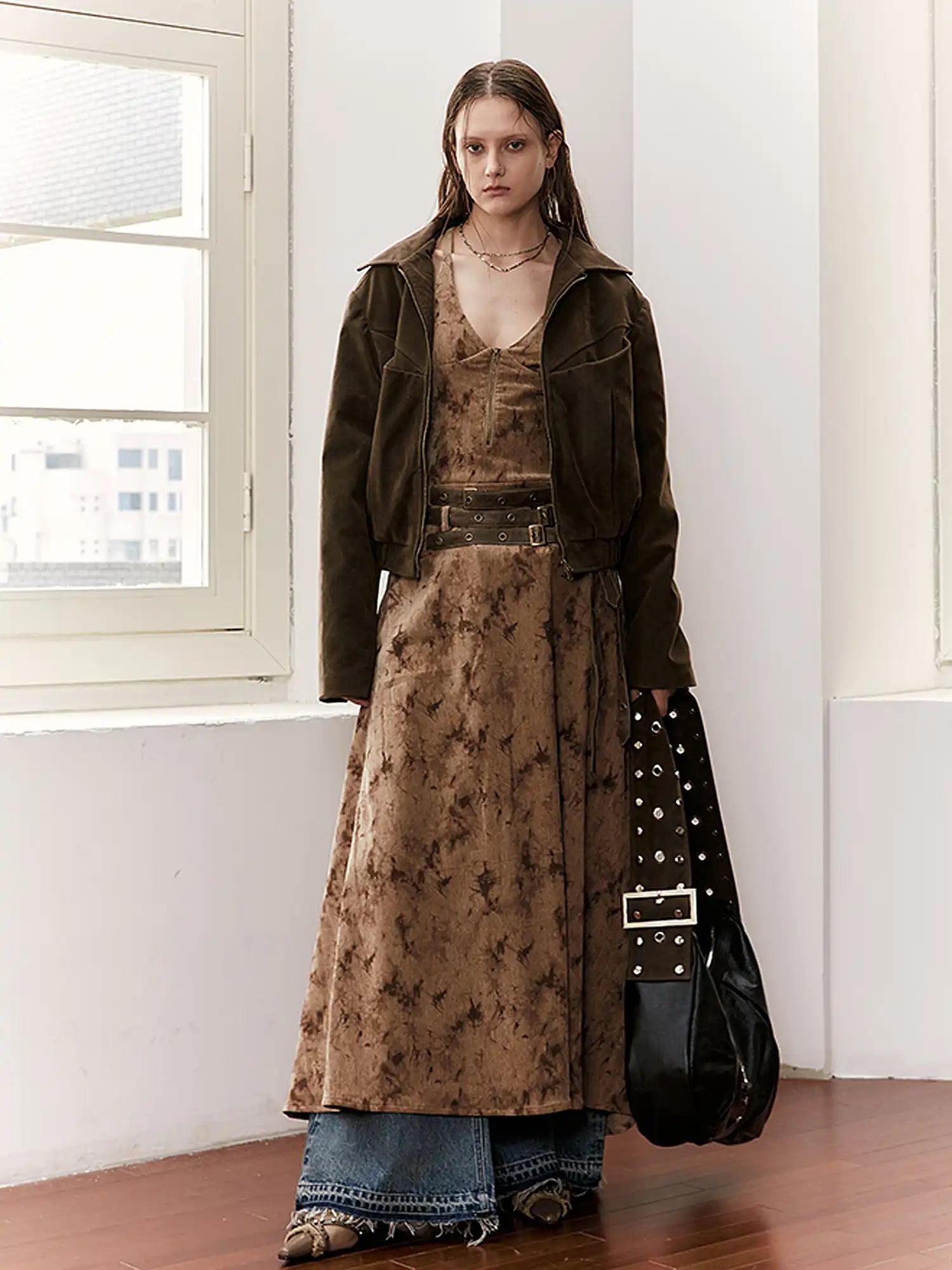 2th Desire Maillard style Velvet Maxi Dress | Canton Collective